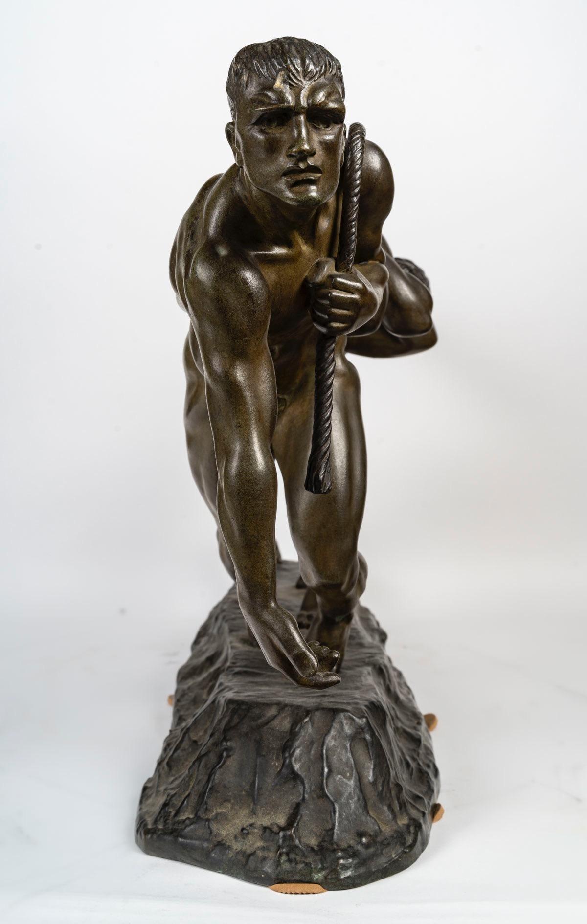 La Fuerza, Grupo de bronce de Maurice Guiraud-Rivière (1881-1947), hacia 1930 principios del siglo XX en venta
