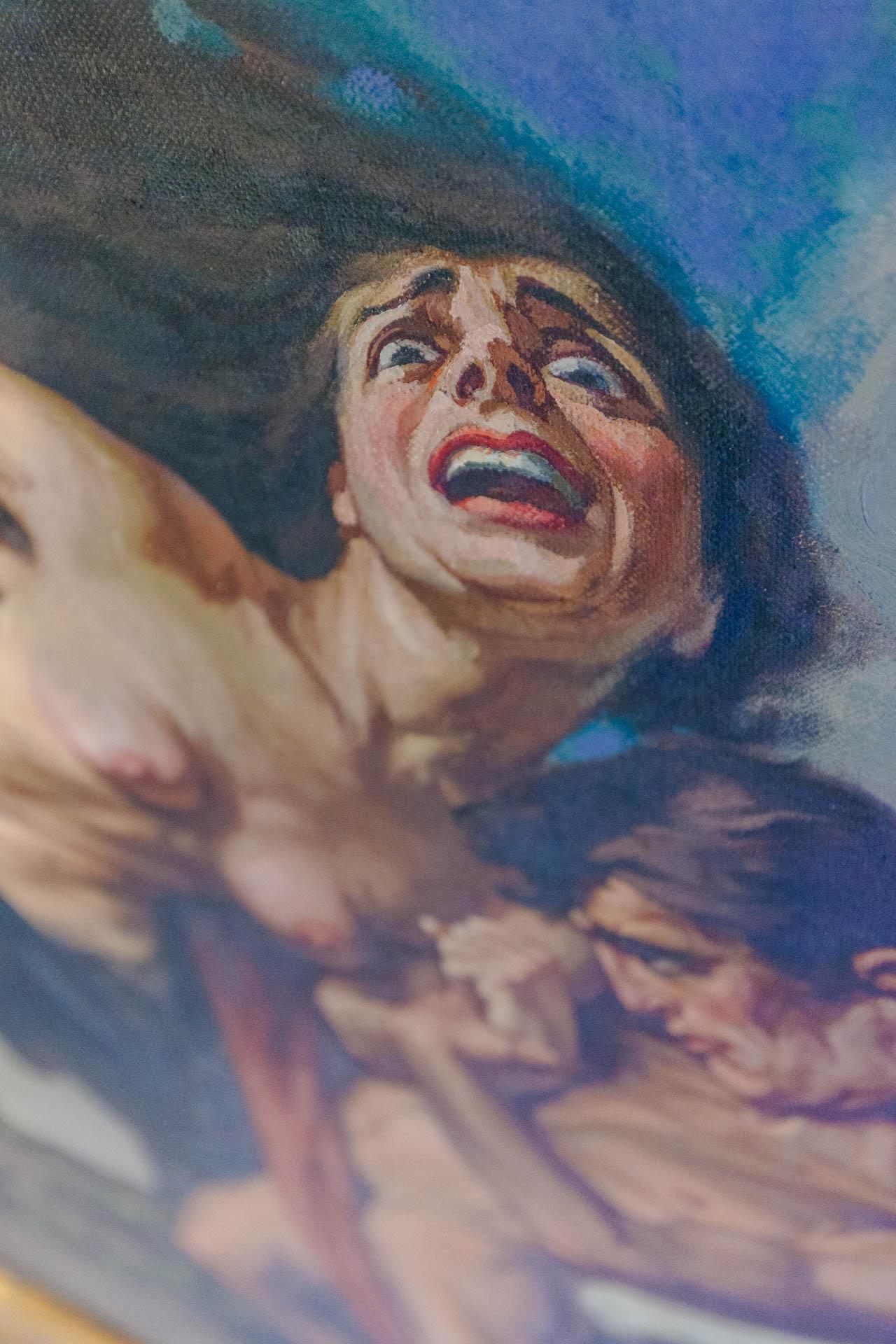 1930 Struggle of the Centaurs by Luigi De Servi Canvas Oil Painting Gold Frame 3
