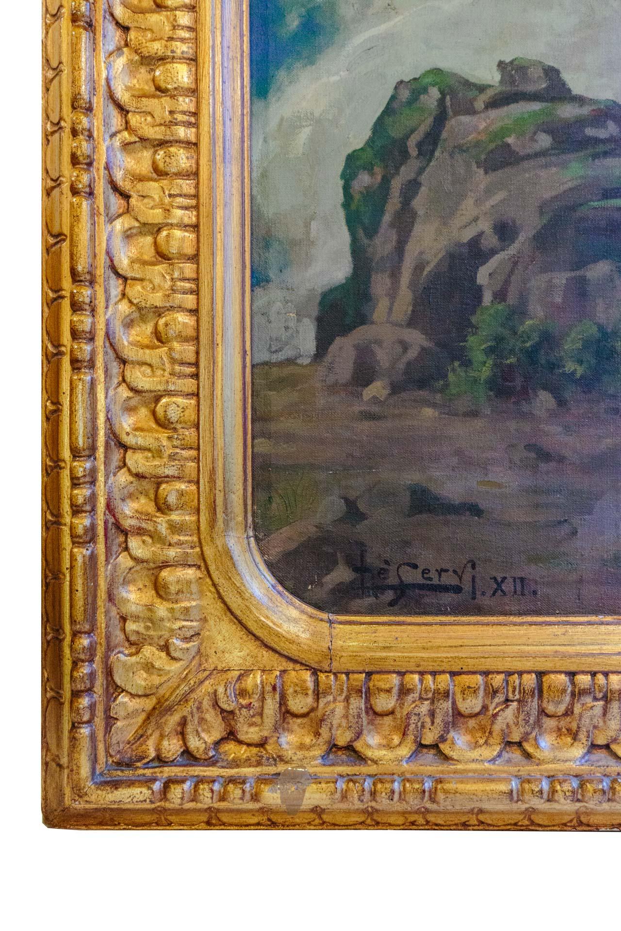 1930 Struggle of the Centaurs by Luigi De Servi Canvas Oil Painting Gold Frame 5