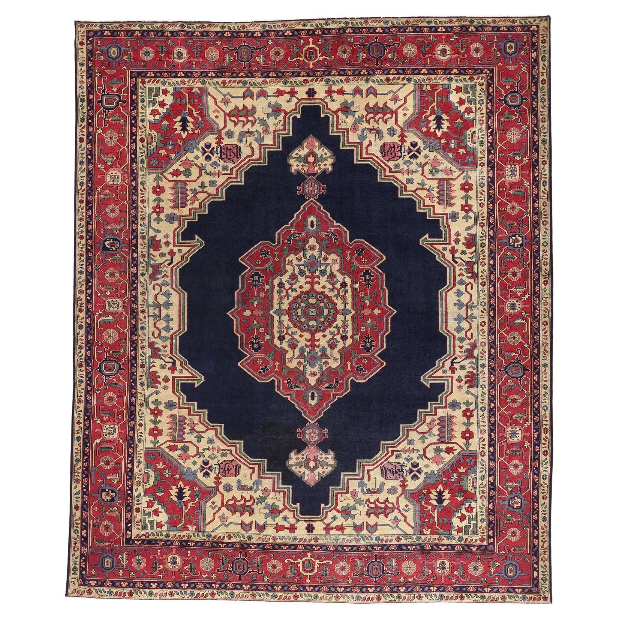 The Sultan’s Emblem: A Late 19th Century Serapi Masterpiece of Ottoman Grandeur For Sale