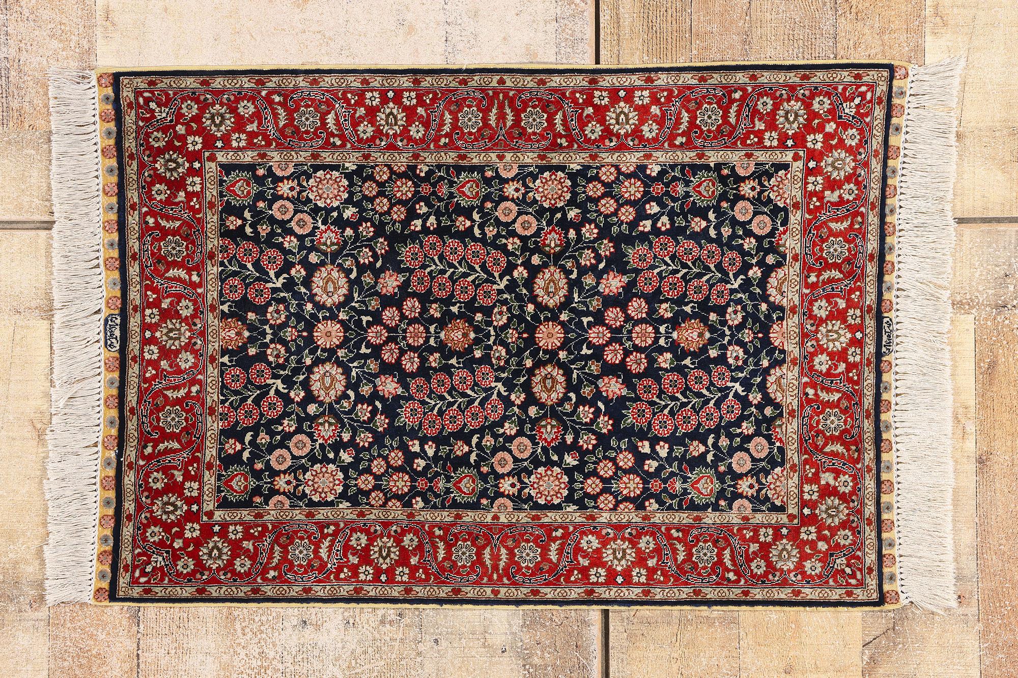 Il giardino del Sultano: Un capolavoro di seta Hereke d'epoca di Eleganza Imperiale in vendita 3