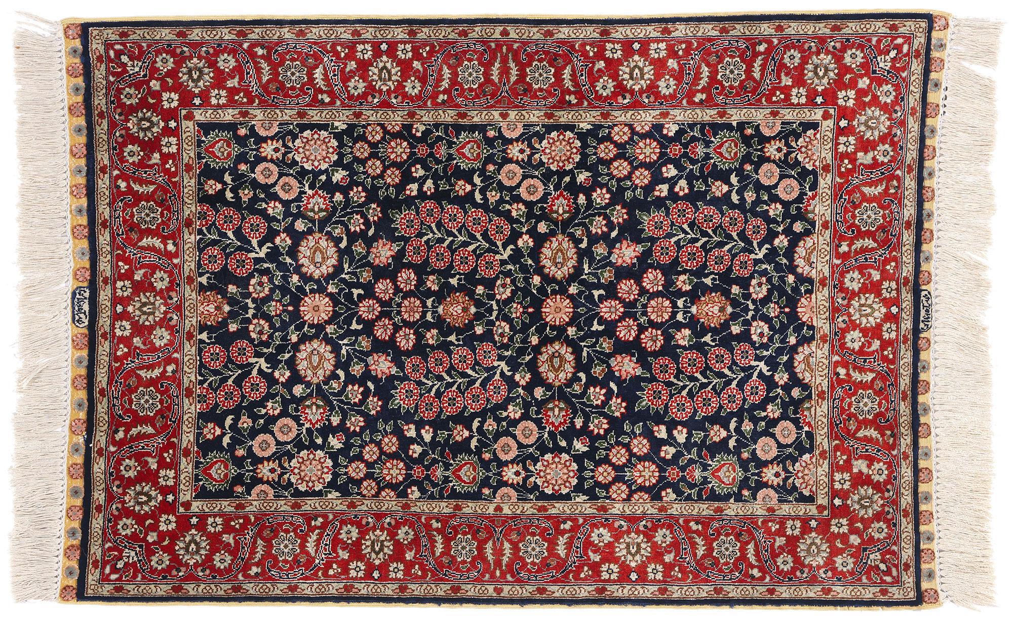 Il giardino del Sultano: Un capolavoro di seta Hereke d'epoca di Eleganza Imperiale in vendita 4