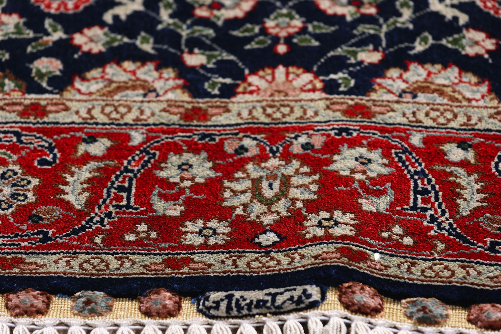 Turco Il giardino del Sultano: Un capolavoro di seta Hereke d'epoca di Eleganza Imperiale in vendita