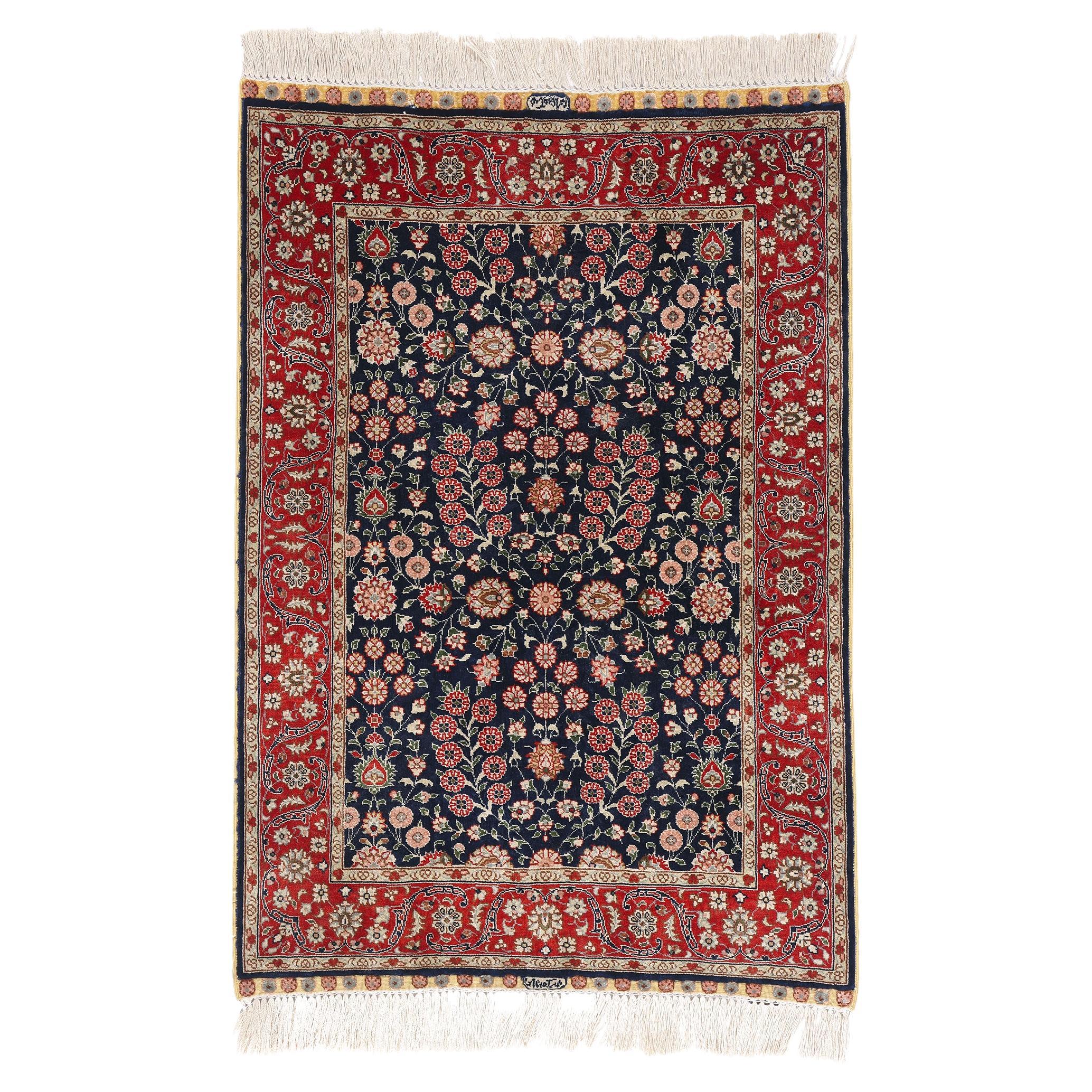 Il giardino del Sultano: Un capolavoro di seta Hereke d
epoca di Eleganza Imperiale in vendita