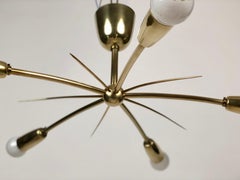 The Sun, a Brass Pendant Lamp from J.T. Kalmar , 1950's, Austria