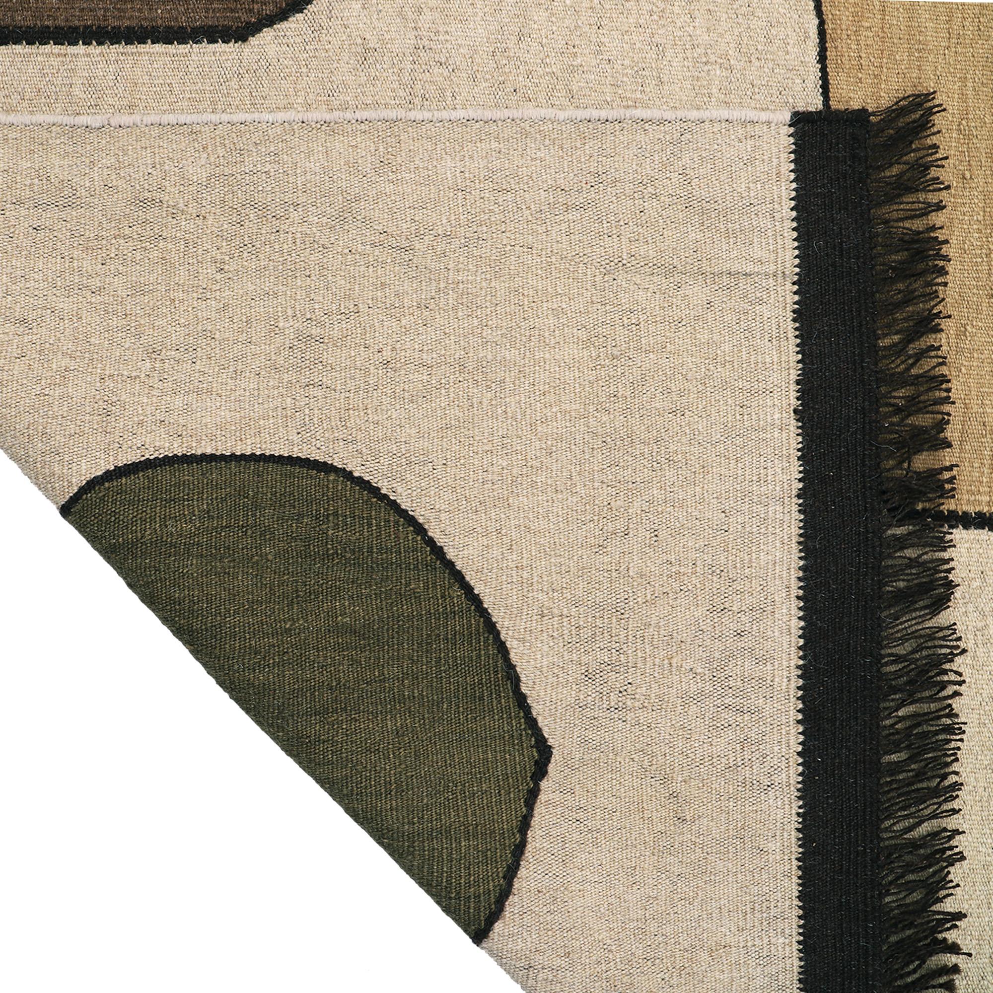 The Sun Over Mesopotamia No 2, zeitgenössischer moderner Kelim-Teppich, handgewebt aus Wolle (Türkisch) im Angebot