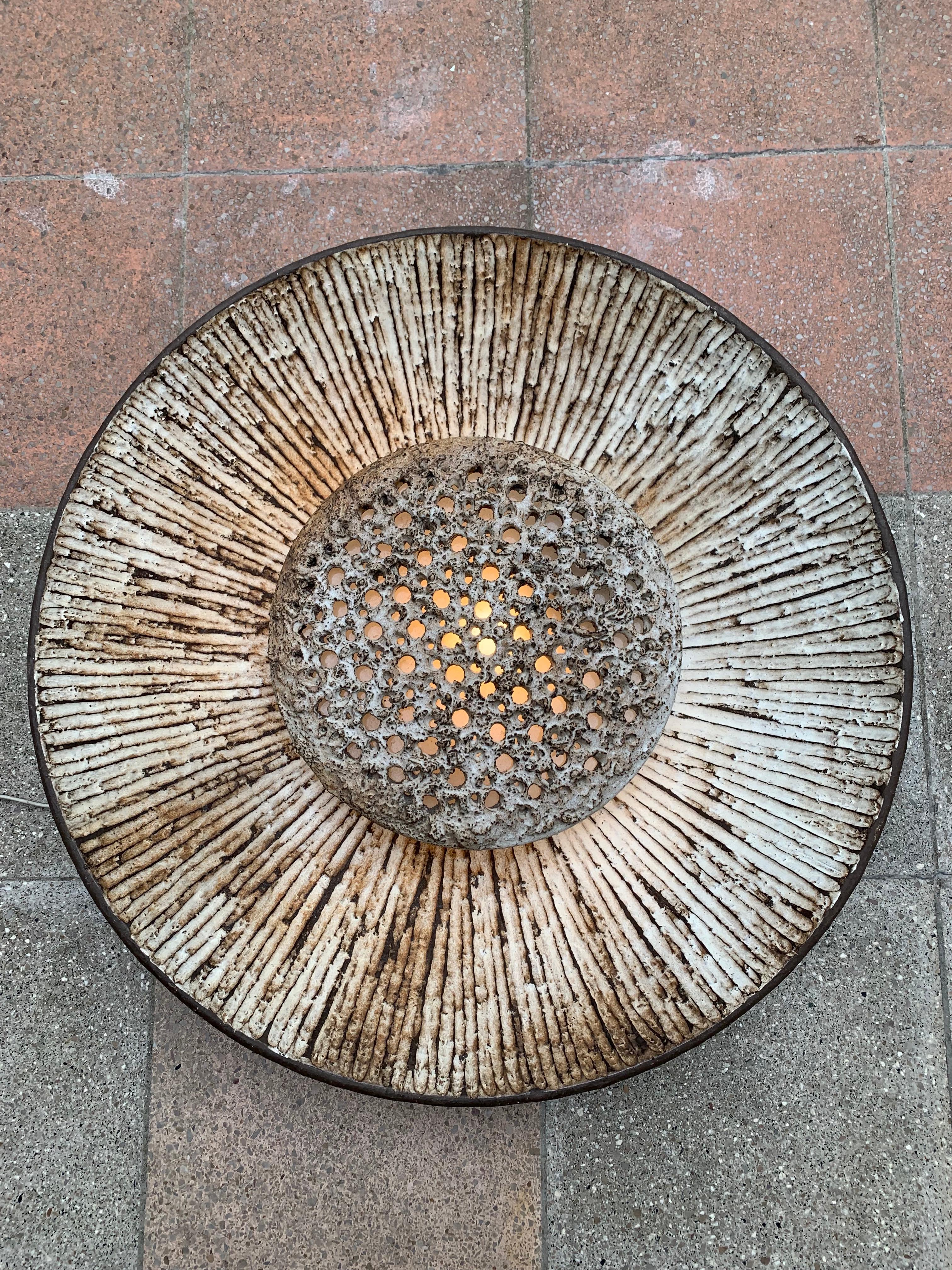 Wandleuchte „Die Sonne“ von Sejer Keramik, Dänemark, 1960 1