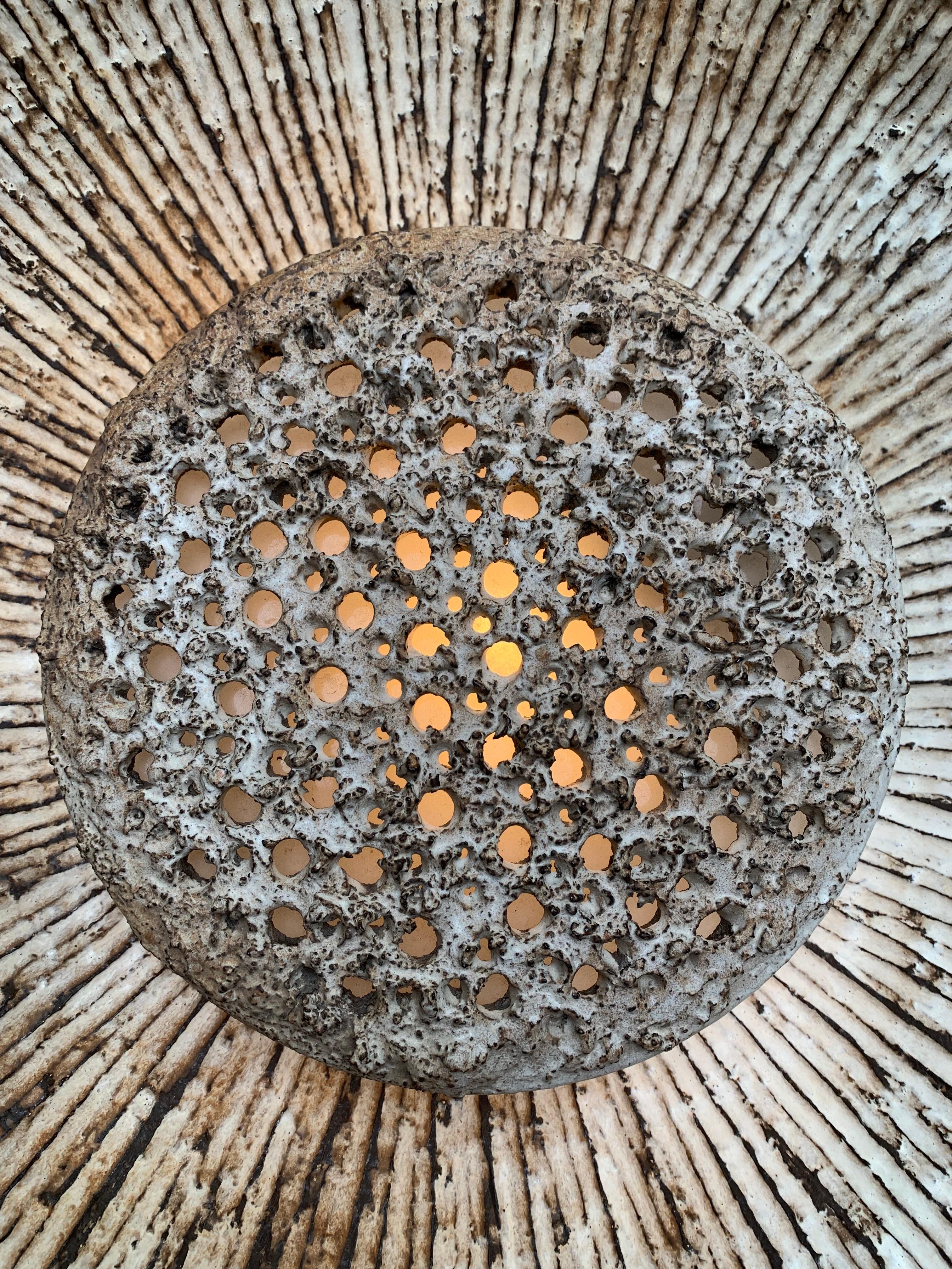 Wandleuchte „Die Sonne“ von Sejer Keramik, Dänemark, 1960 2
