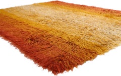 The Sunlit Aegean: A Vintage Greek Flokati Masterpiece of Midcentury Opulence