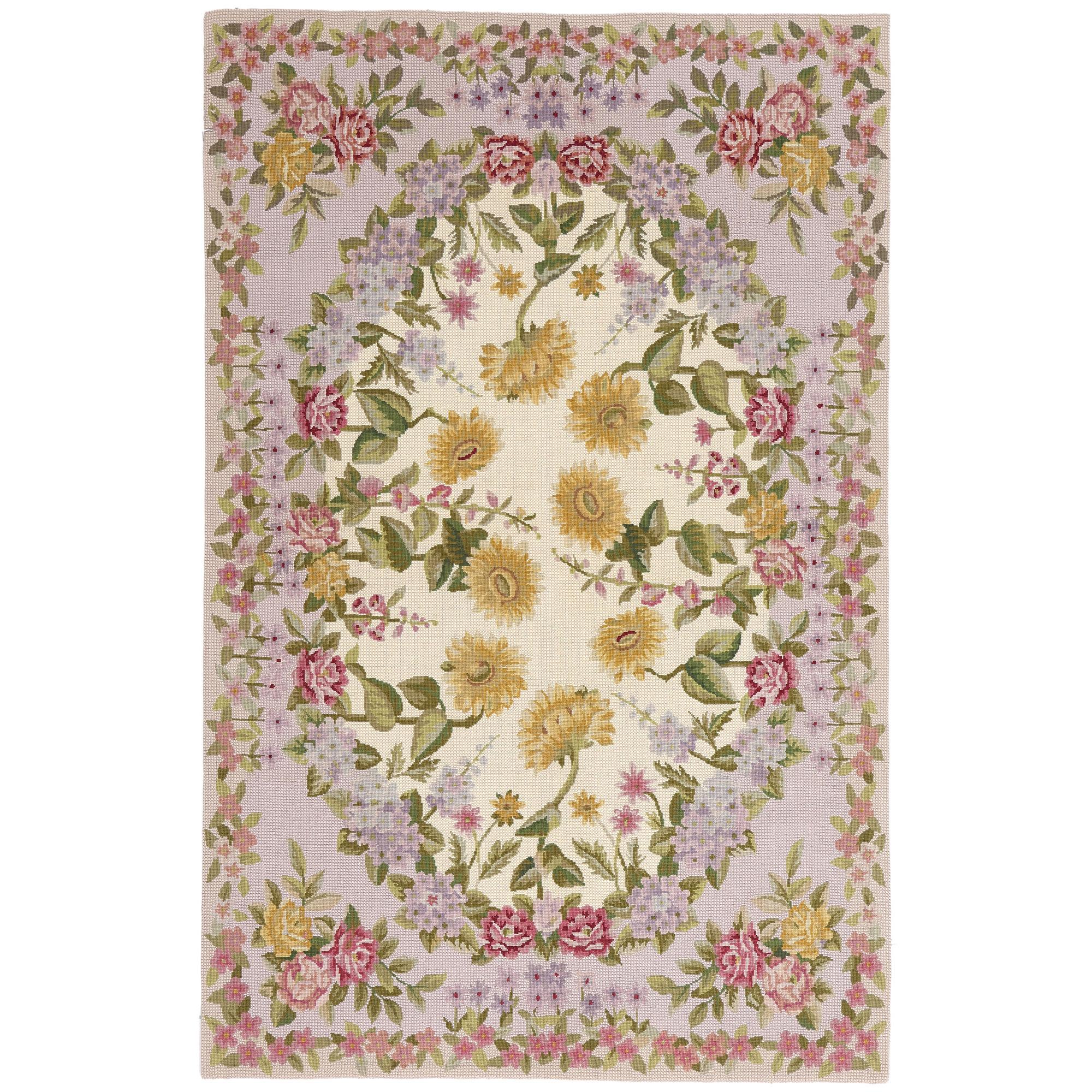 Il giardino illuminato dal sole: un punto d
ago aubusson cinese d
epoca dall
eleganza floreale