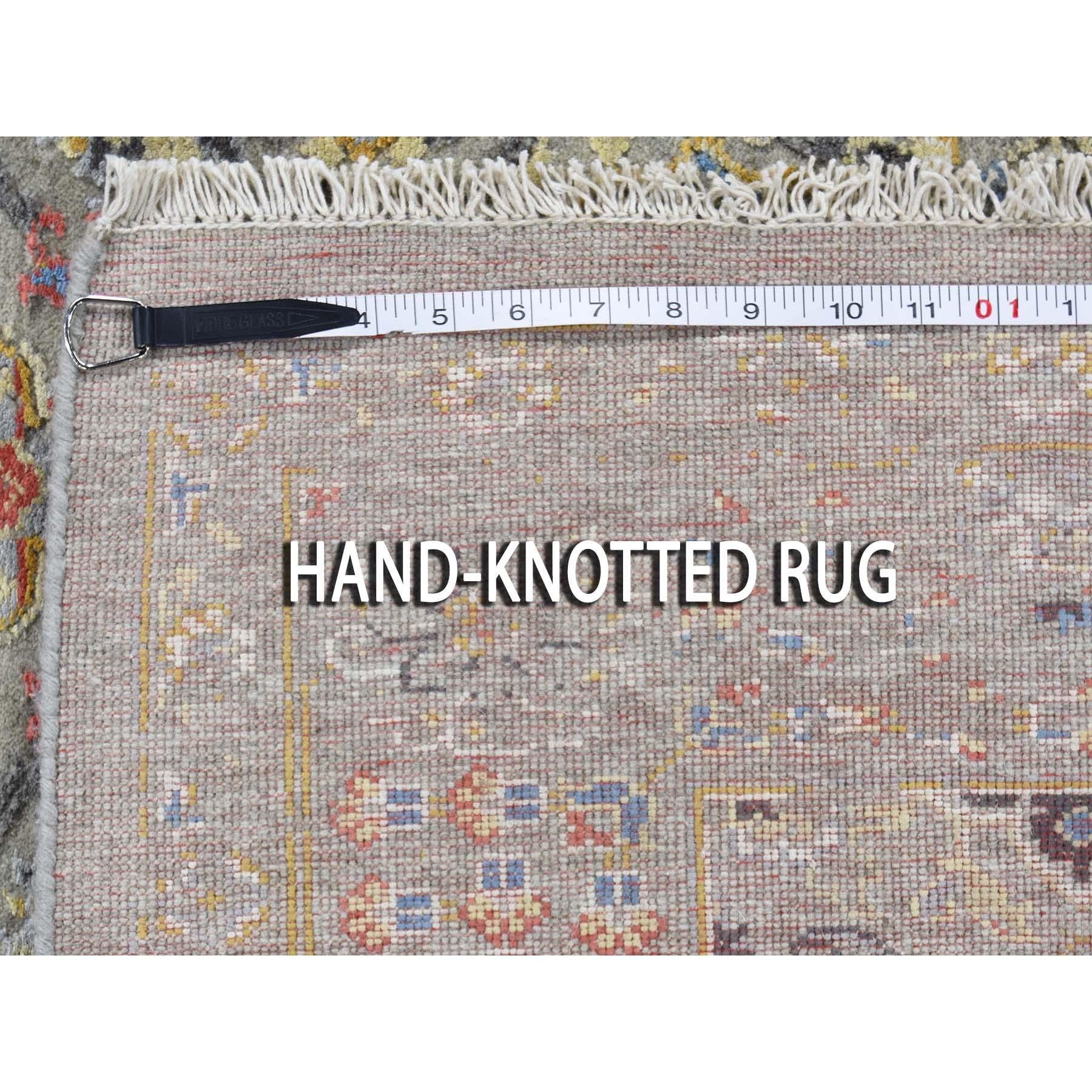 The Sunset Rosettes Pure Silk and Wool Hand Knotted Oriental Rug 5