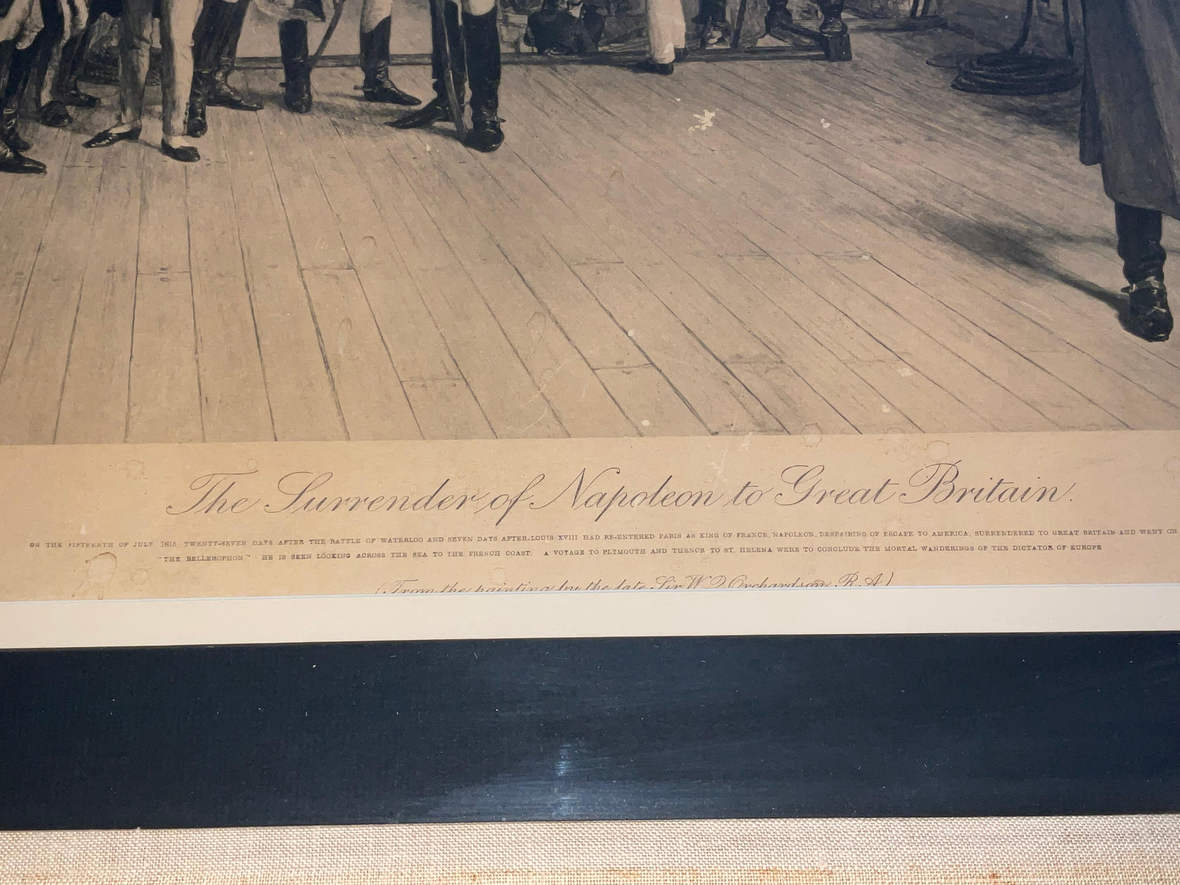 La rendición de Napoleón ante Gran Bretaña Pintura en venta