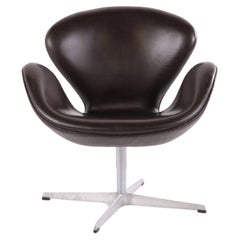 The Swan Model 3320 In Brown Leather By Arne Jacobsen From 2007