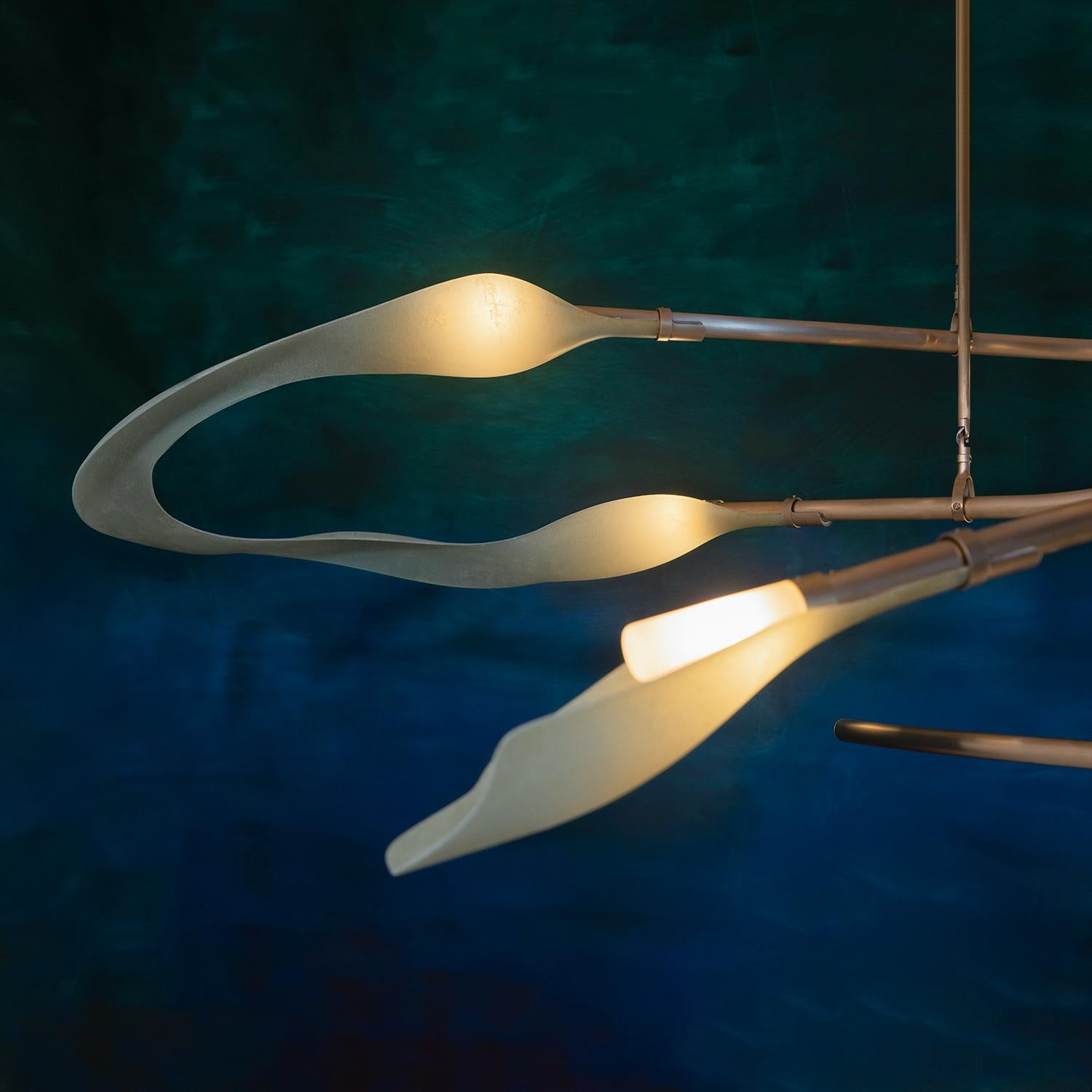 Modern Pisces: The Swell Chandelier by Andrea Claire Studio For Sale