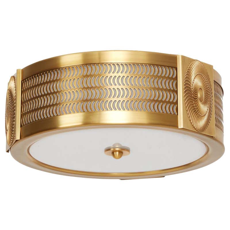 David Duncan Studio Rectangular Compass Flush Mount For Sale at 1stDibs