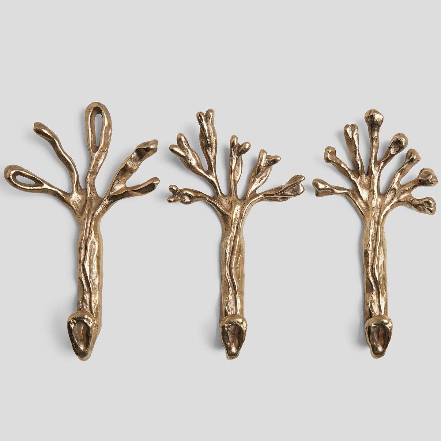 The Sylva Hooks in Bronze by Sister by Studio Ashby Set of 3 For Sale