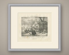 The Taking of Malta, Grand Master Refuses, Antique Madou Lithograph, 1827