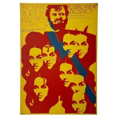 The Taming of the Shrew, Retro Polish movie Poster by Waldemar Swierzy, 1971