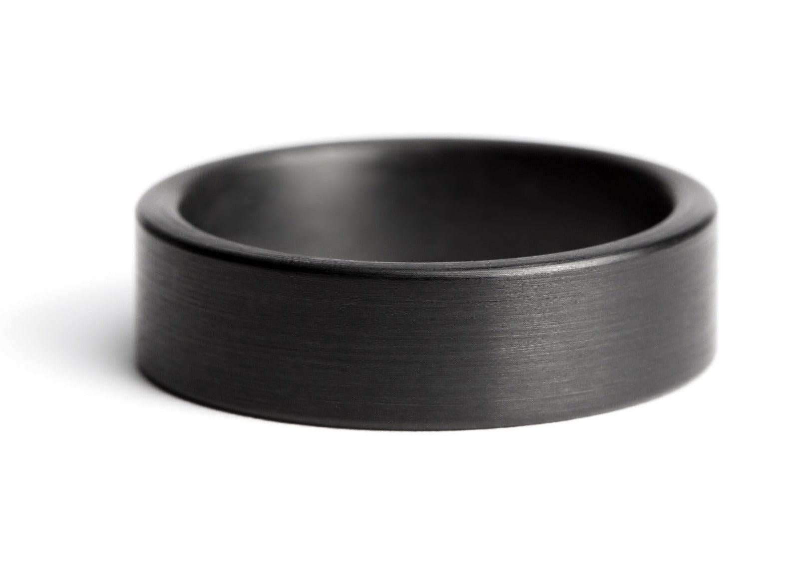 For Sale:  The Taro : Flat Brushed Black Tungsten Comfort Fit Wedding Band 2