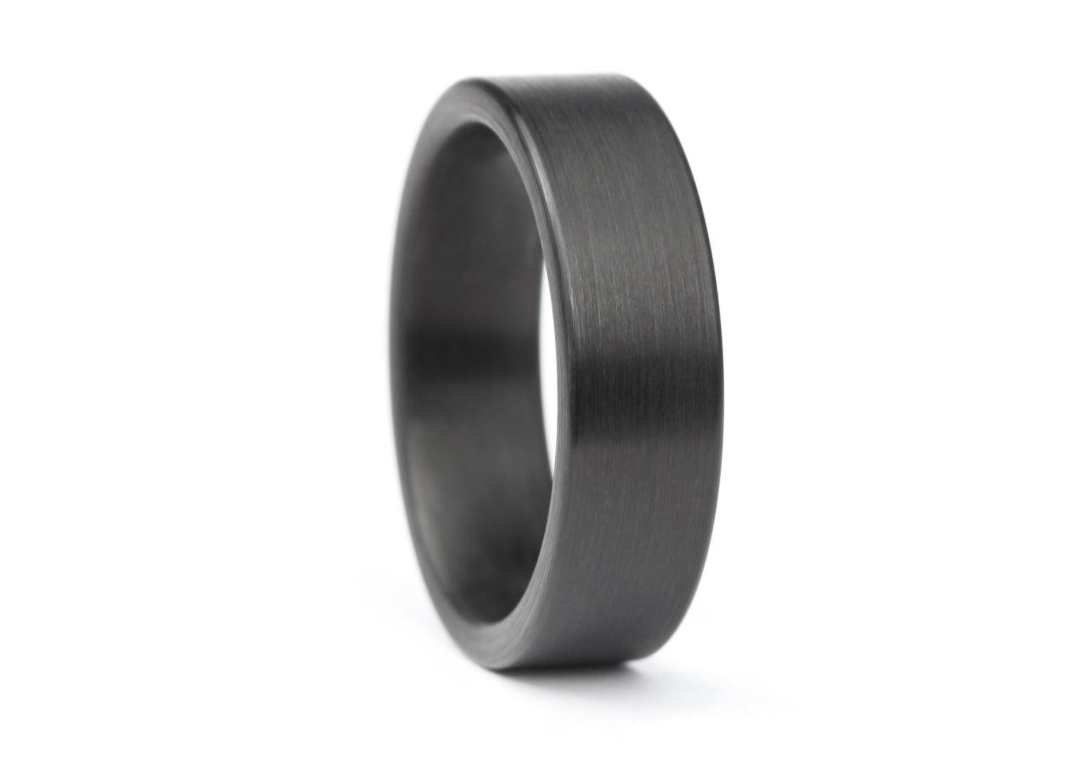 For Sale:  The Taro : Flat Brushed Black Tungsten Comfort Fit Wedding Band 3