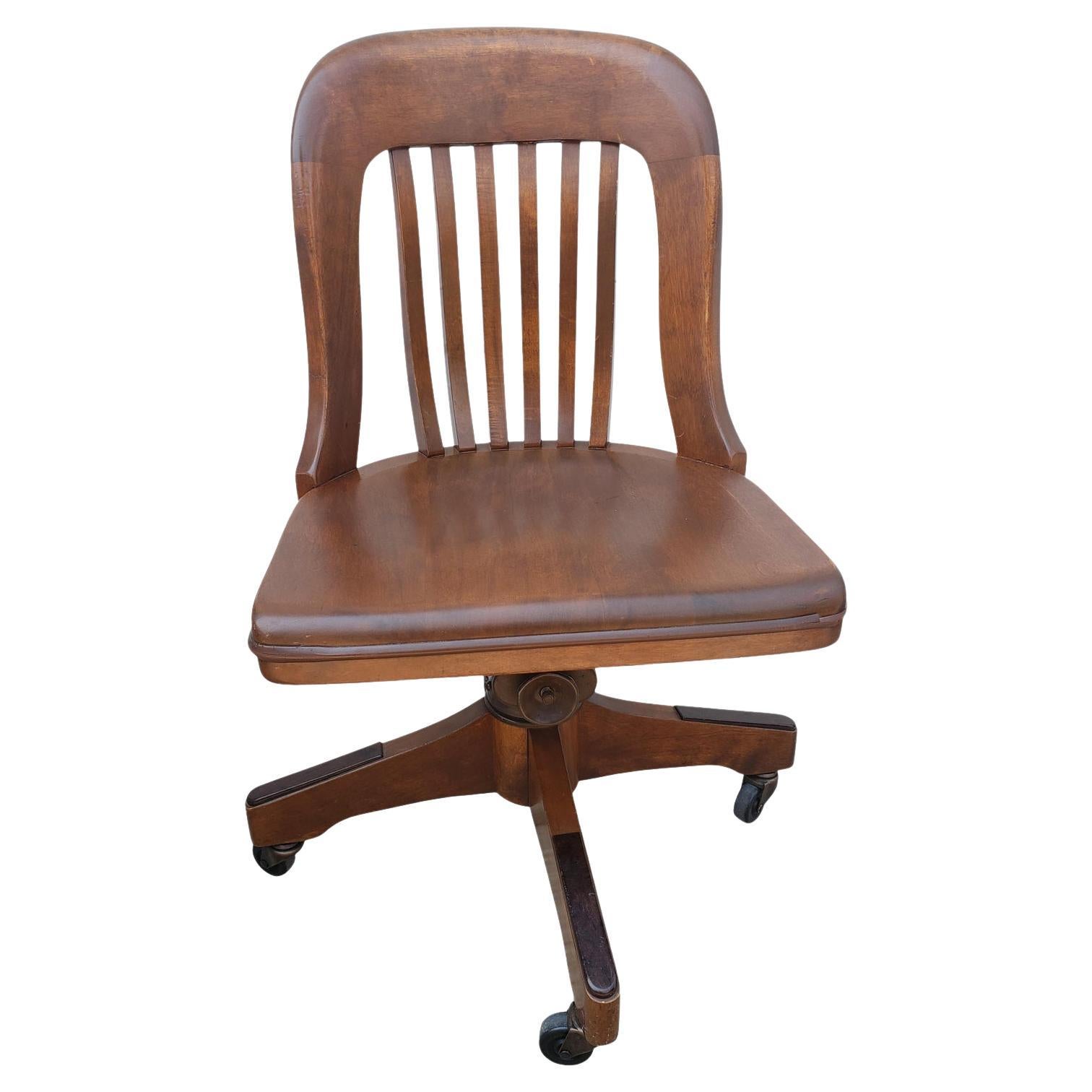 The Taylor Chair Co. Antique Oak Bankers Chair