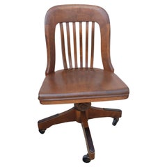 The Taylor Chair Co. Antique Oak Bankers Chair