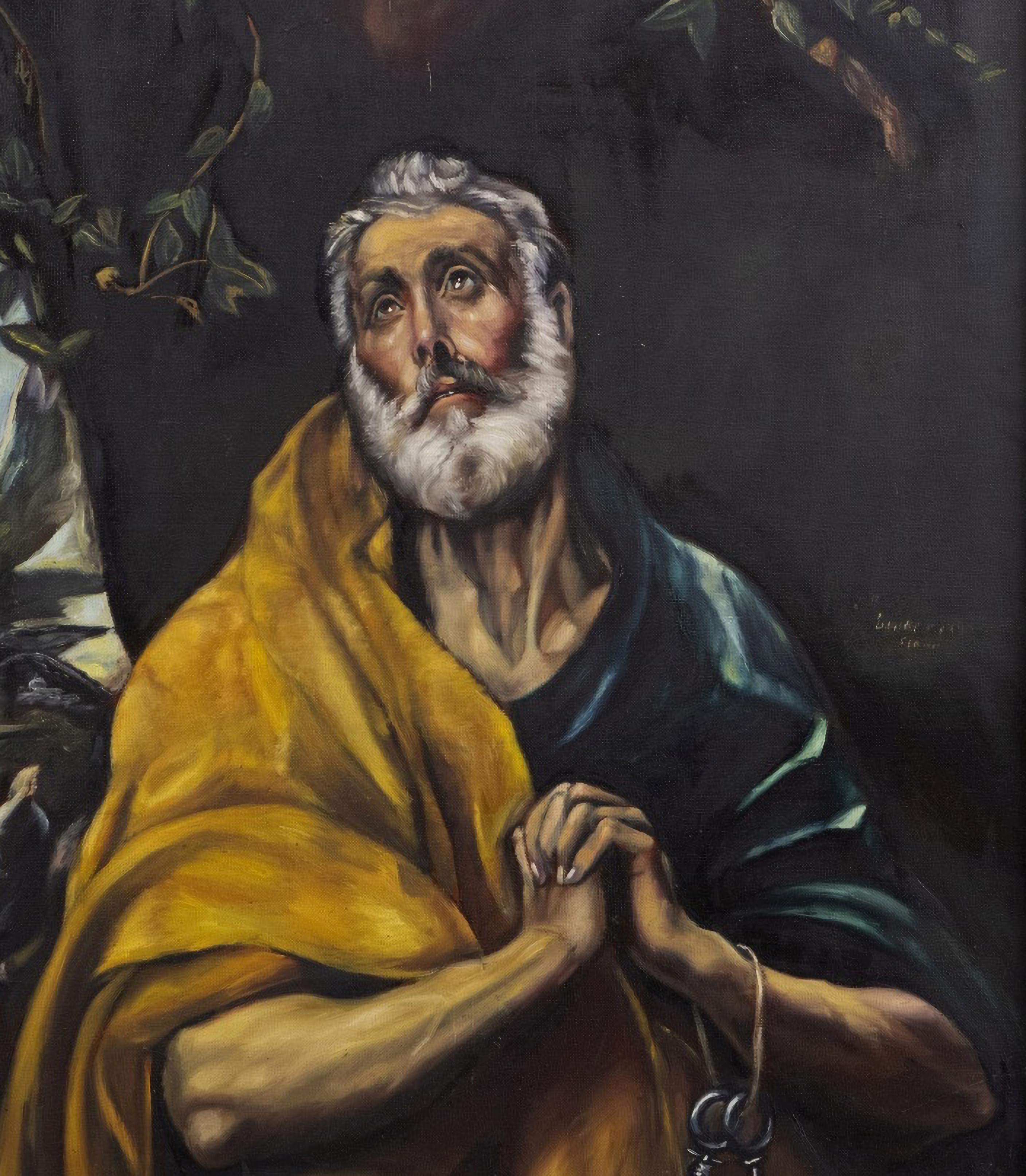 Baroque Les larmes de Saint-Pétersbourg Domenikos Theotokopoulos- El Greco 19ème siècle en vente