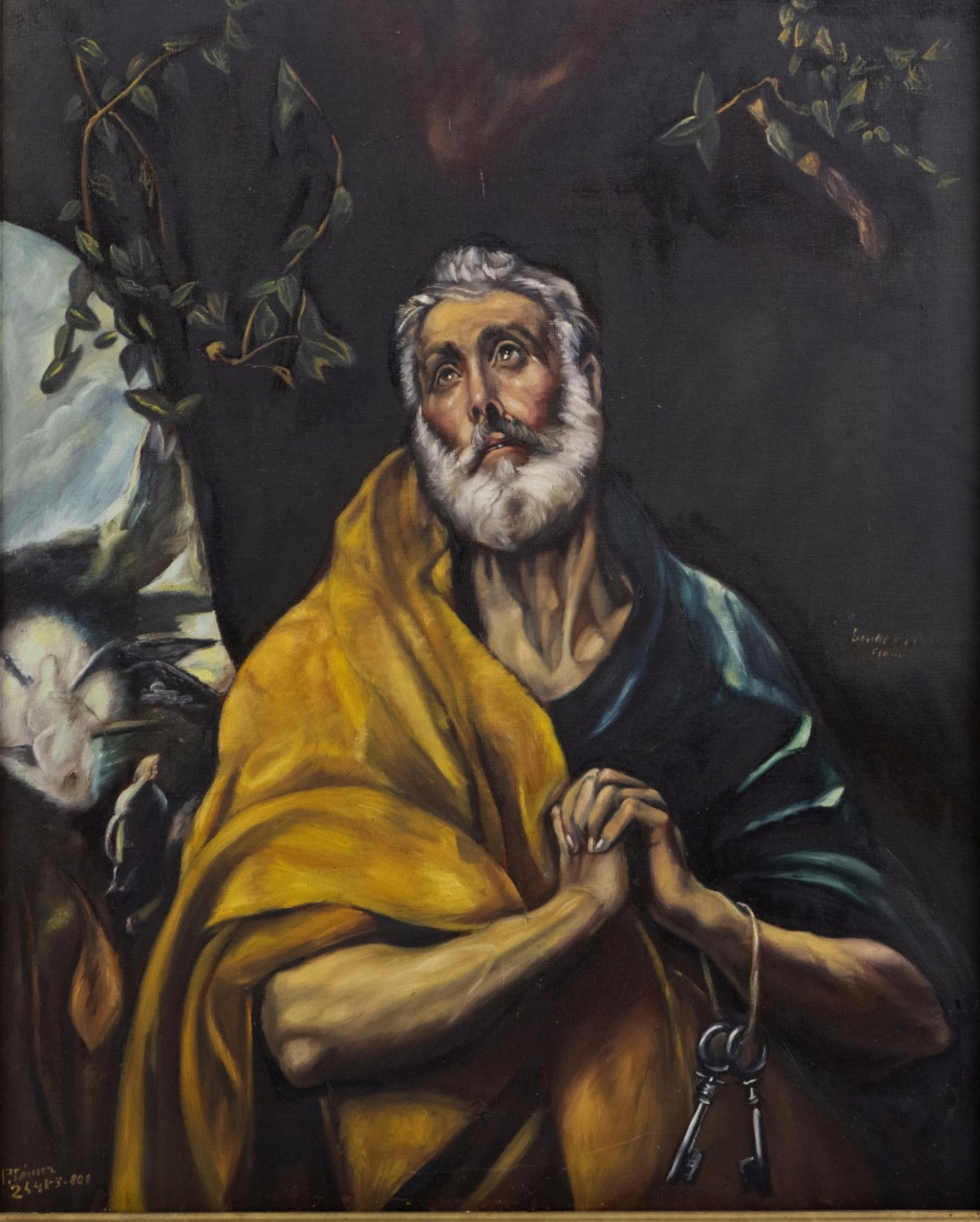 Espagnol Les larmes de Saint-Pétersbourg Domenikos Theotokopoulos- El Greco 19ème siècle en vente