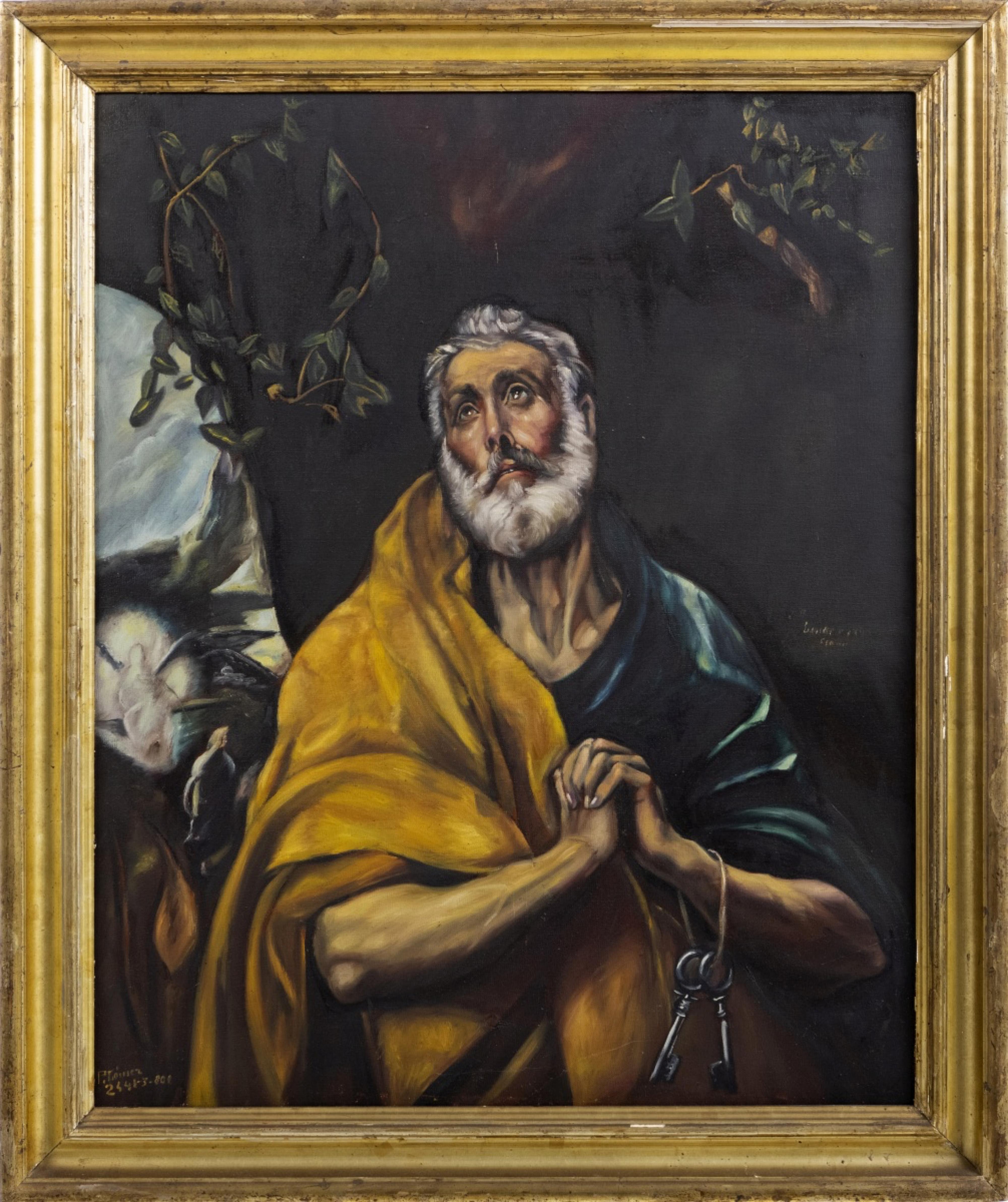 Huilé Les larmes de Saint-Pétersbourg Domenikos Theotokopoulos- El Greco 19ème siècle en vente