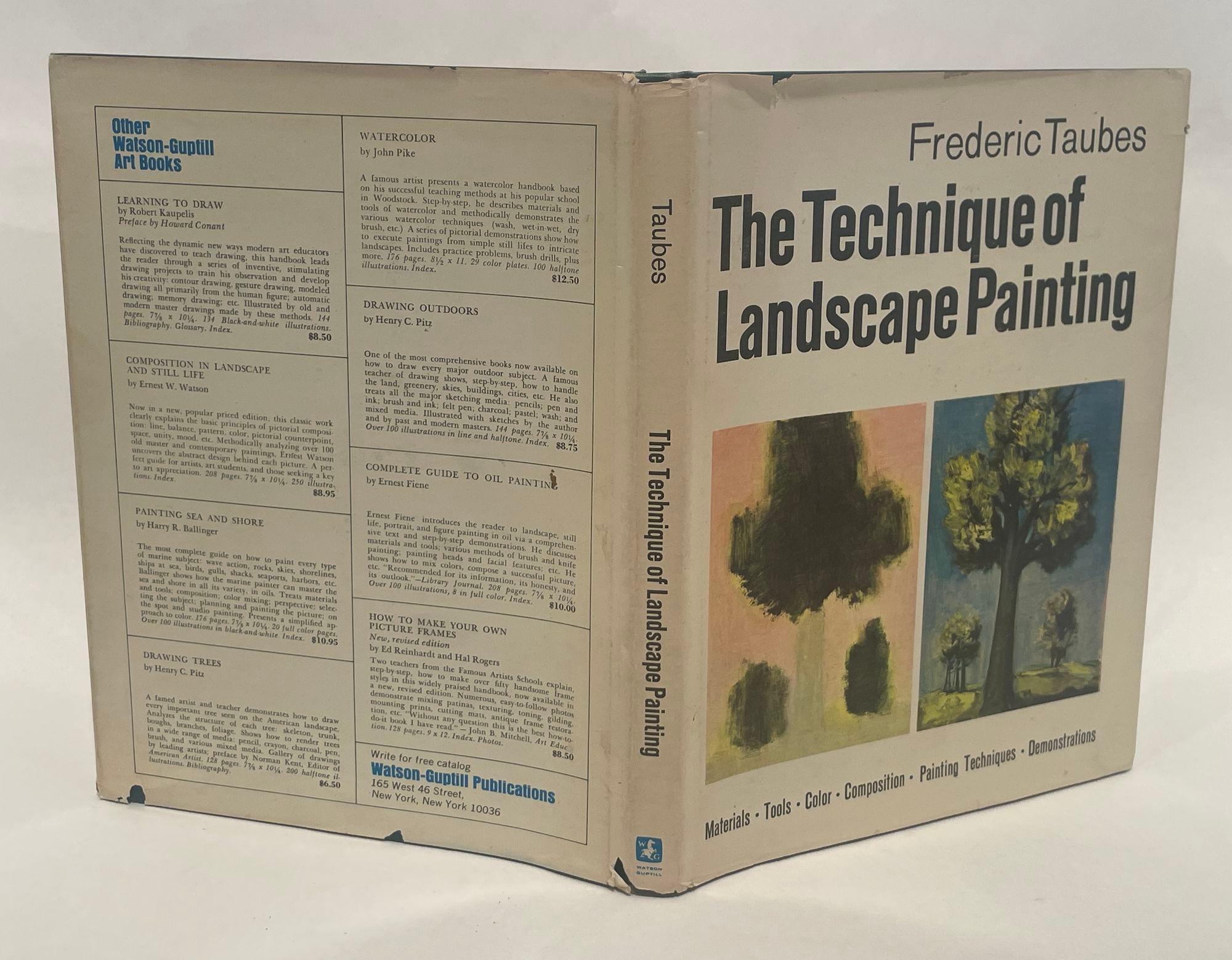 The Technique of Landscape Painting Hardcover by Frederic Taubes 1966 In Fair Condition For Sale In North Hollywood, CA