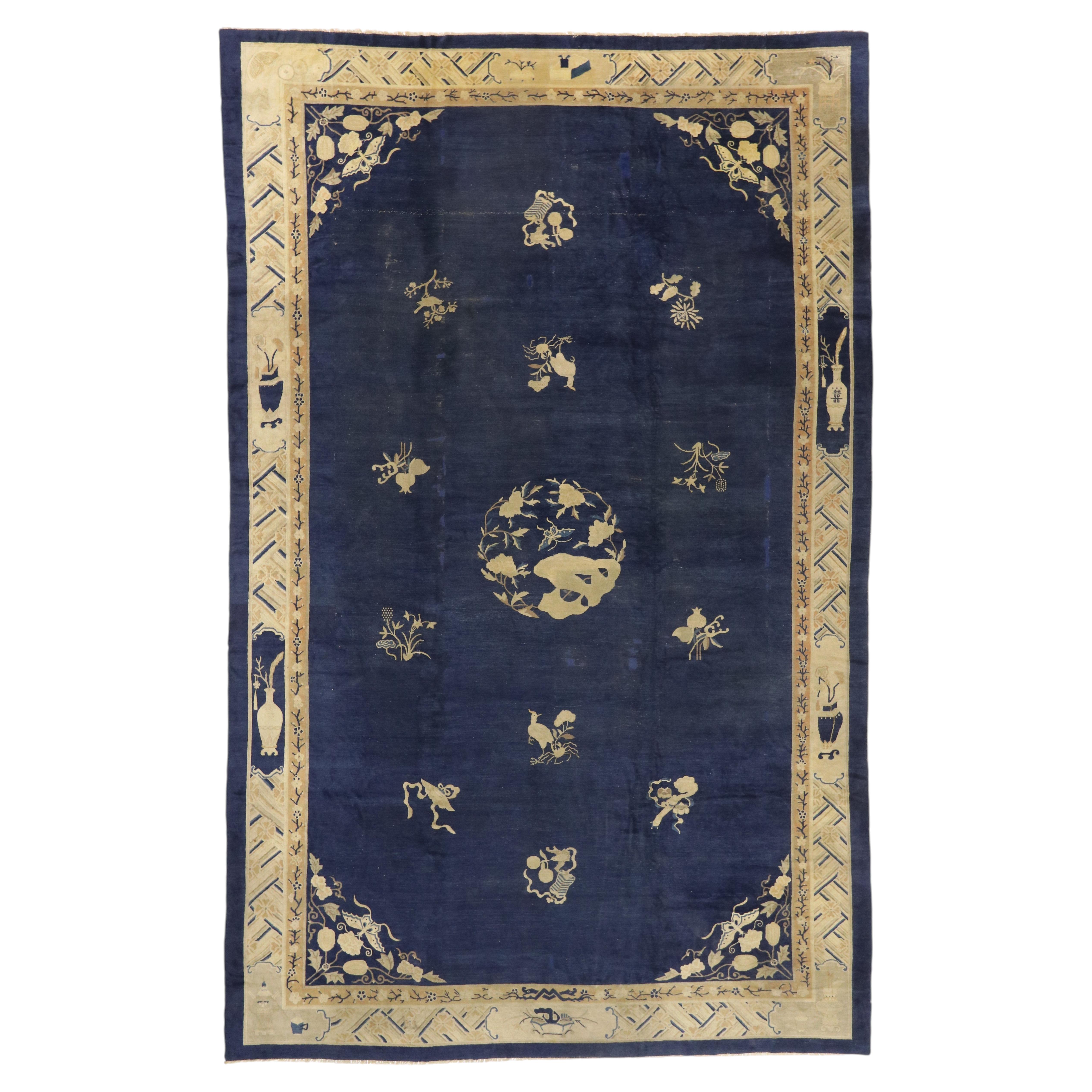 The Temple of Stillness: An Antique Chinese Peking Masterpiece of Imperial Grace For Sale