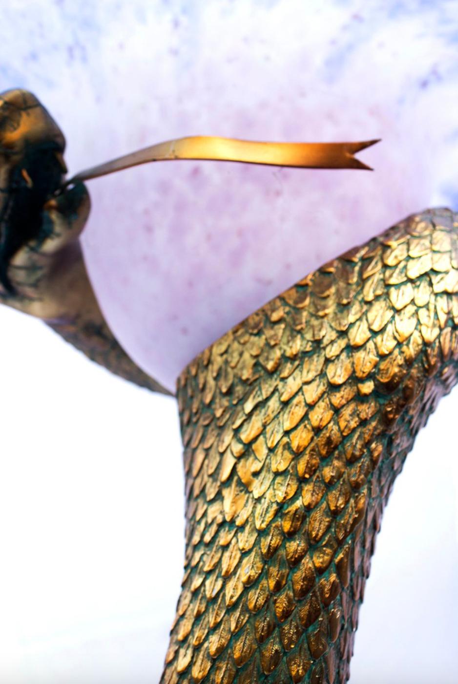 Gilt Temptation Floor Lamp After Edgar Brandt