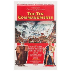 Vintage The Ten Commandments 1956 U.S. One Sheet Film Poster