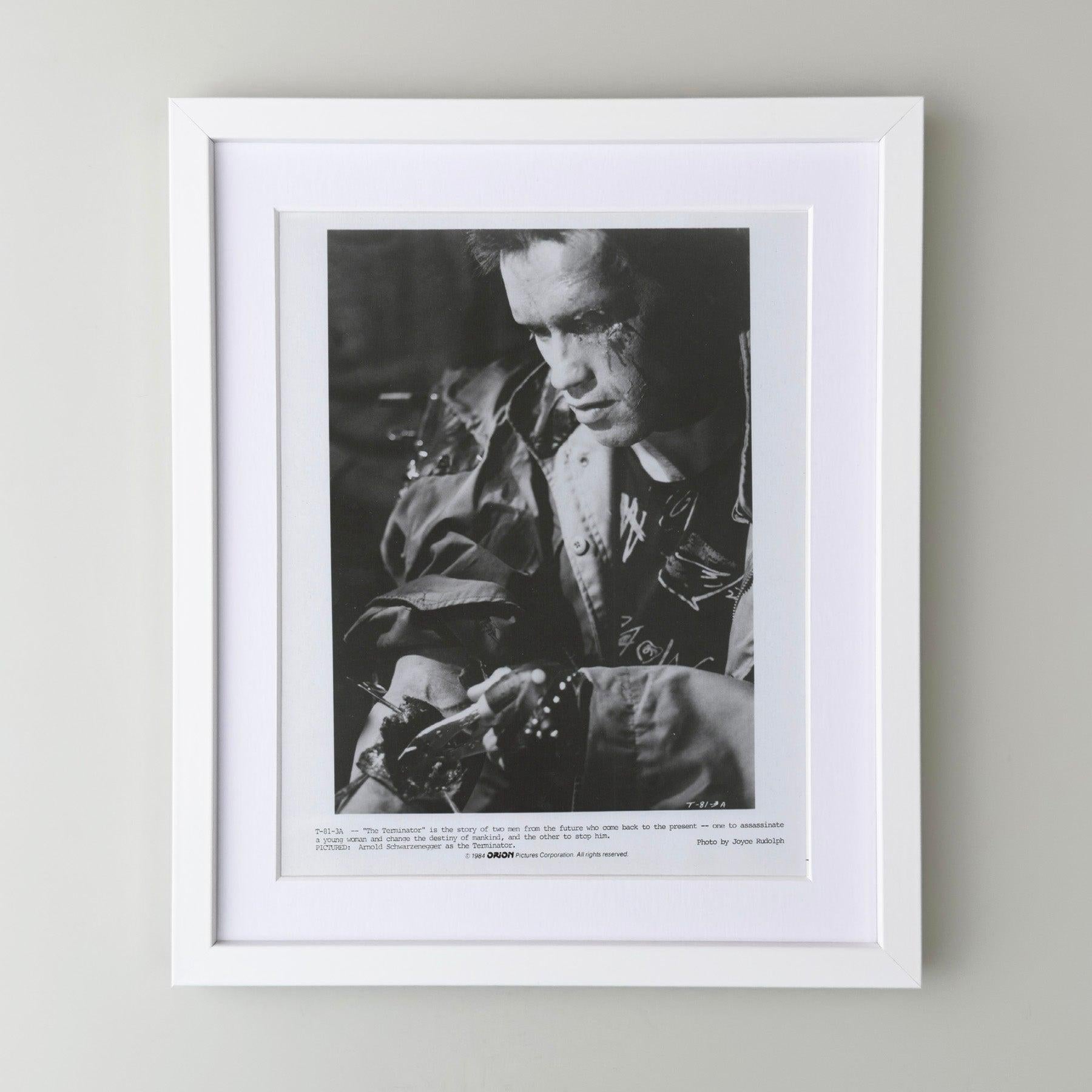 Der Terminator (1984) Pressestatement - gerahmt (amerikanisch) im Angebot