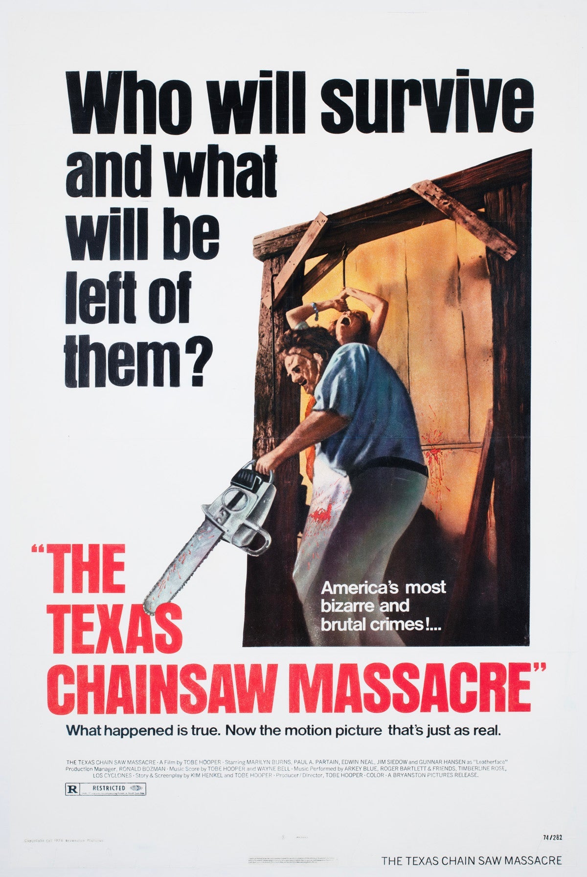 Massacre à la tronçonneuse 1974 Affiche de film en 1 feuille