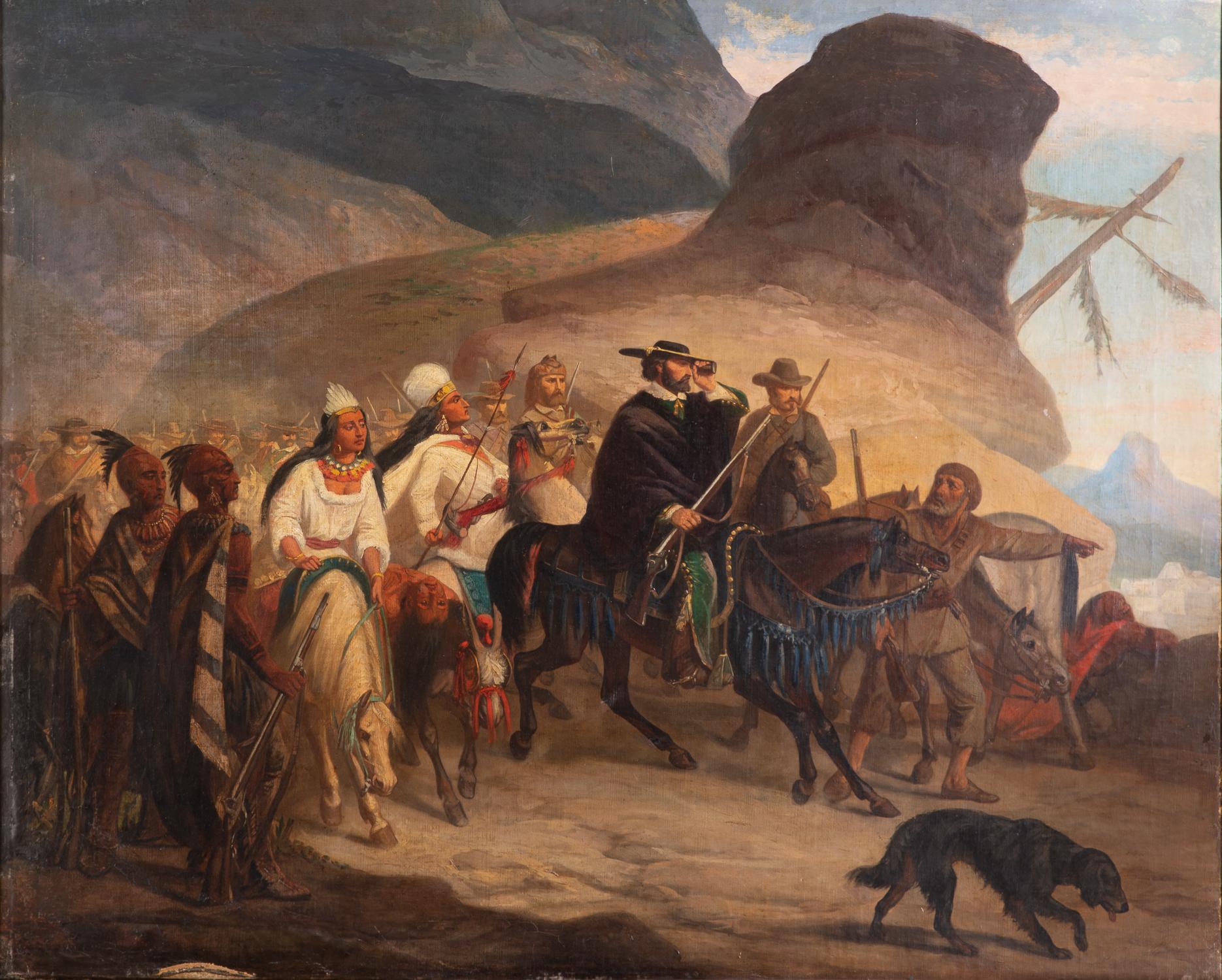 Les rébellions texane et mexicaine, attribuées à Léon Cogniet (1794-1880).