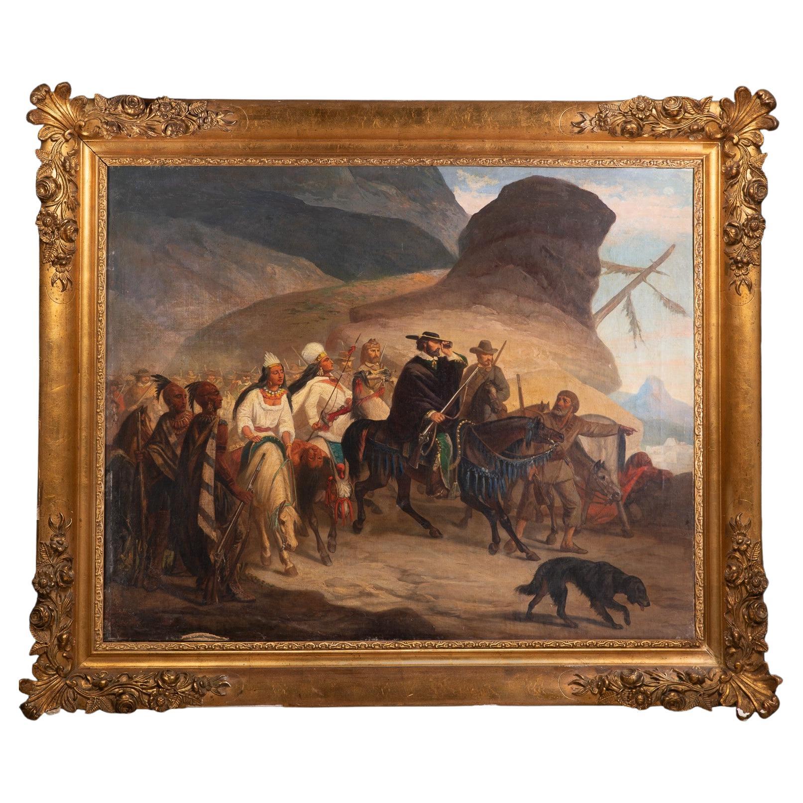 Les Rebellions texans, attribués à Leon Cogniet (1794-1880). en vente