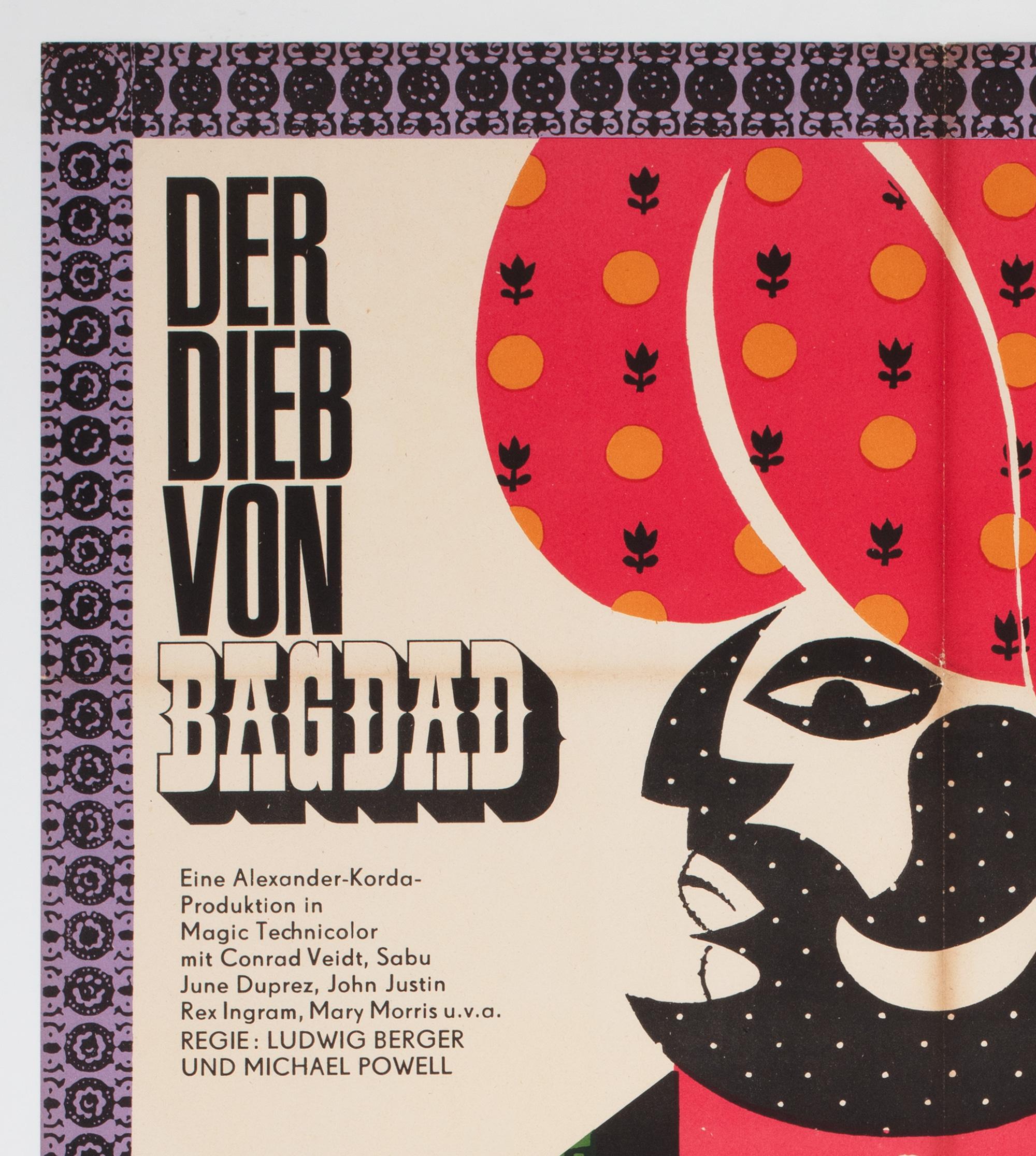 The Thief of Bagdad 1965 East German Film Movie Poster, Gottsmann, Linen Backed In Good Condition In Bath, Somerset
