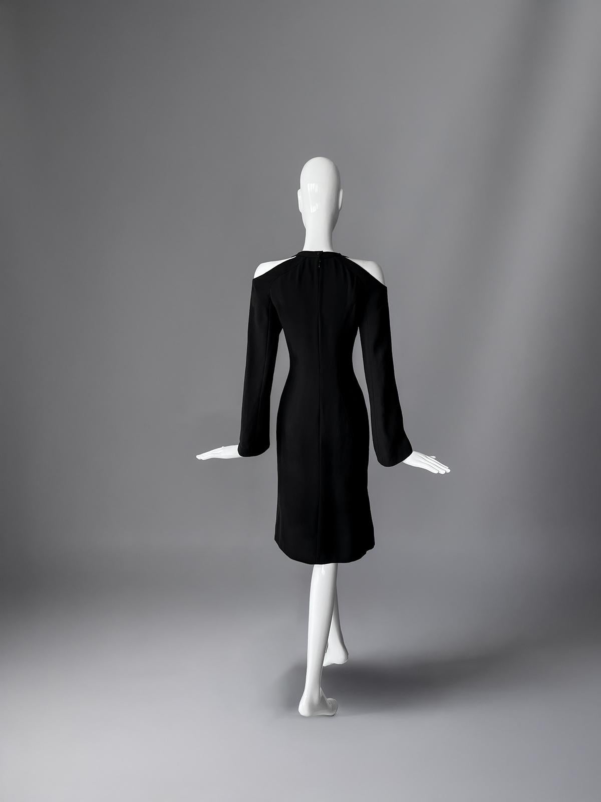 Das Thierry Mugler Couture 'Samantha Jones' Kleid SS 2001 Schwarzer Ausschnitt im Angebot 6