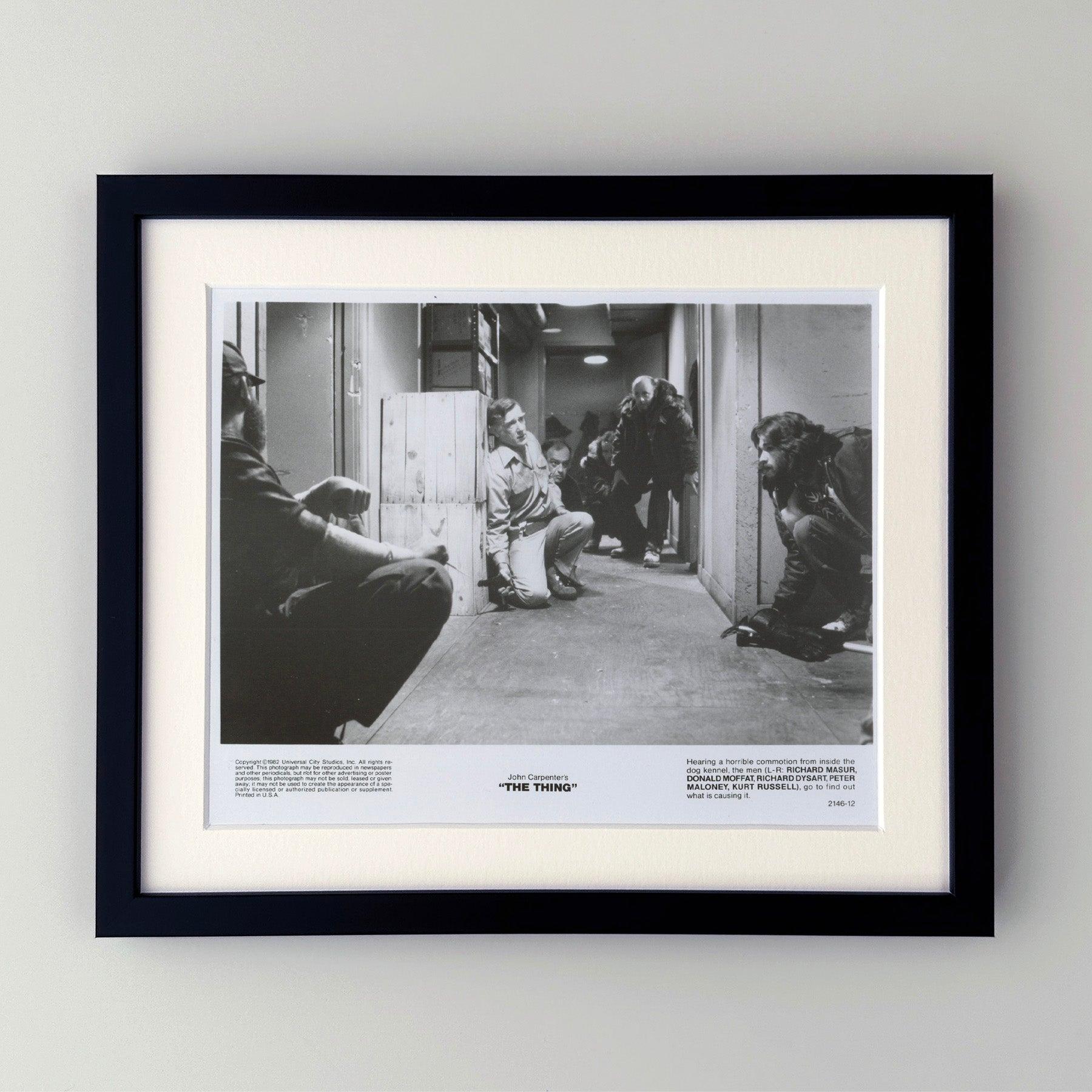 Original 8x10 inches Press Publicity Still for The Thing (1982) starring Kurt Russell, Wilford Brimley and Keith David and directed by John Carpenter.

Publicity (film/production) stills were created to help studios promote their new films. The