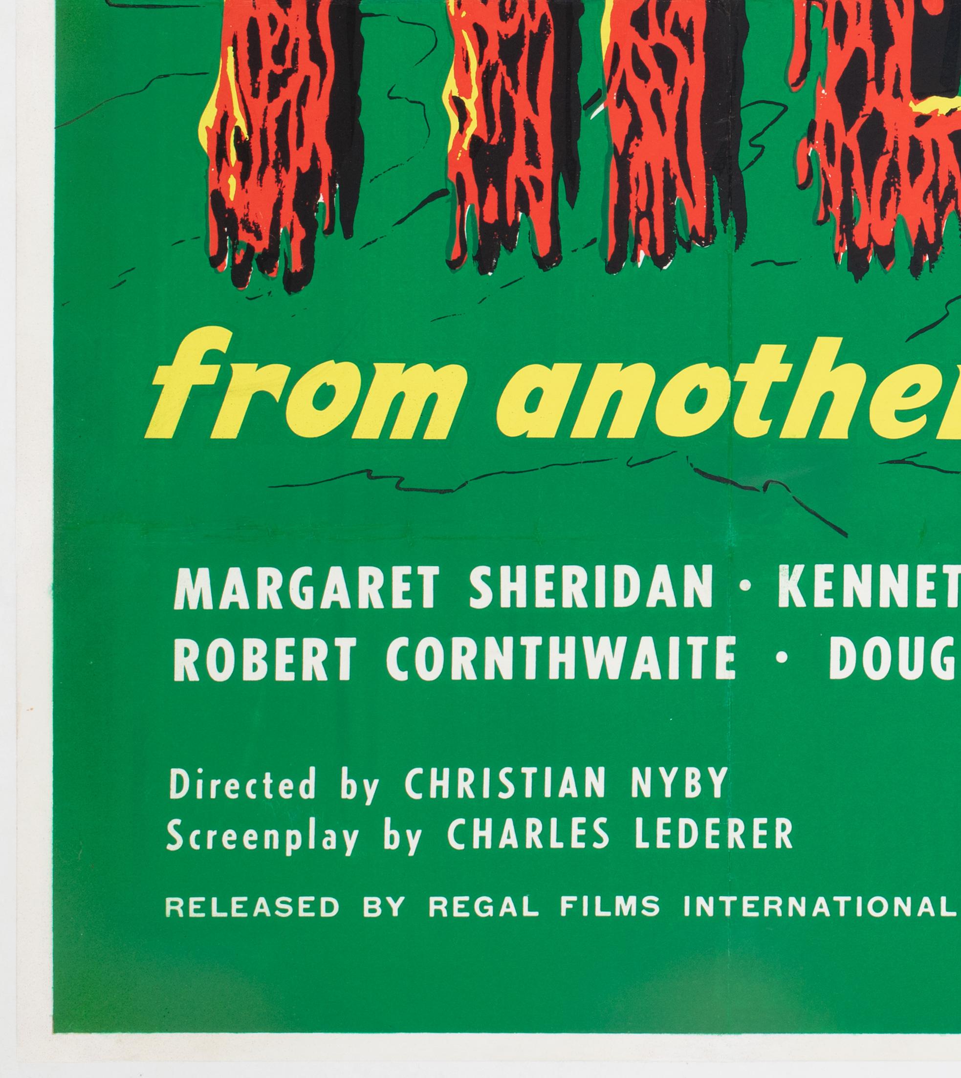 Linen THE THING FROM ANOTHER WORLD R1960S  UK Quad Film Poster For Sale