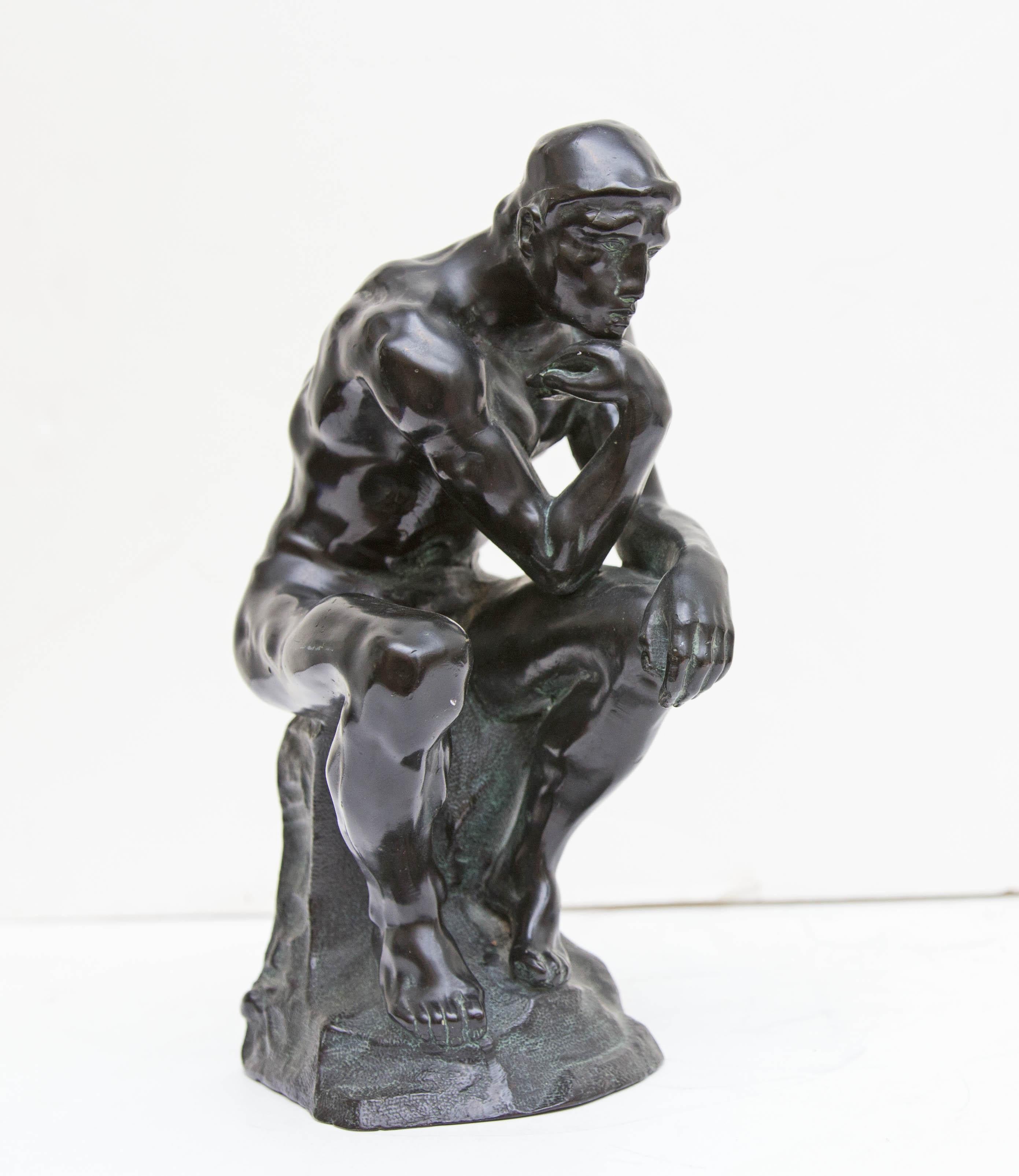 Patinated The Thinker after Auguste Rodin