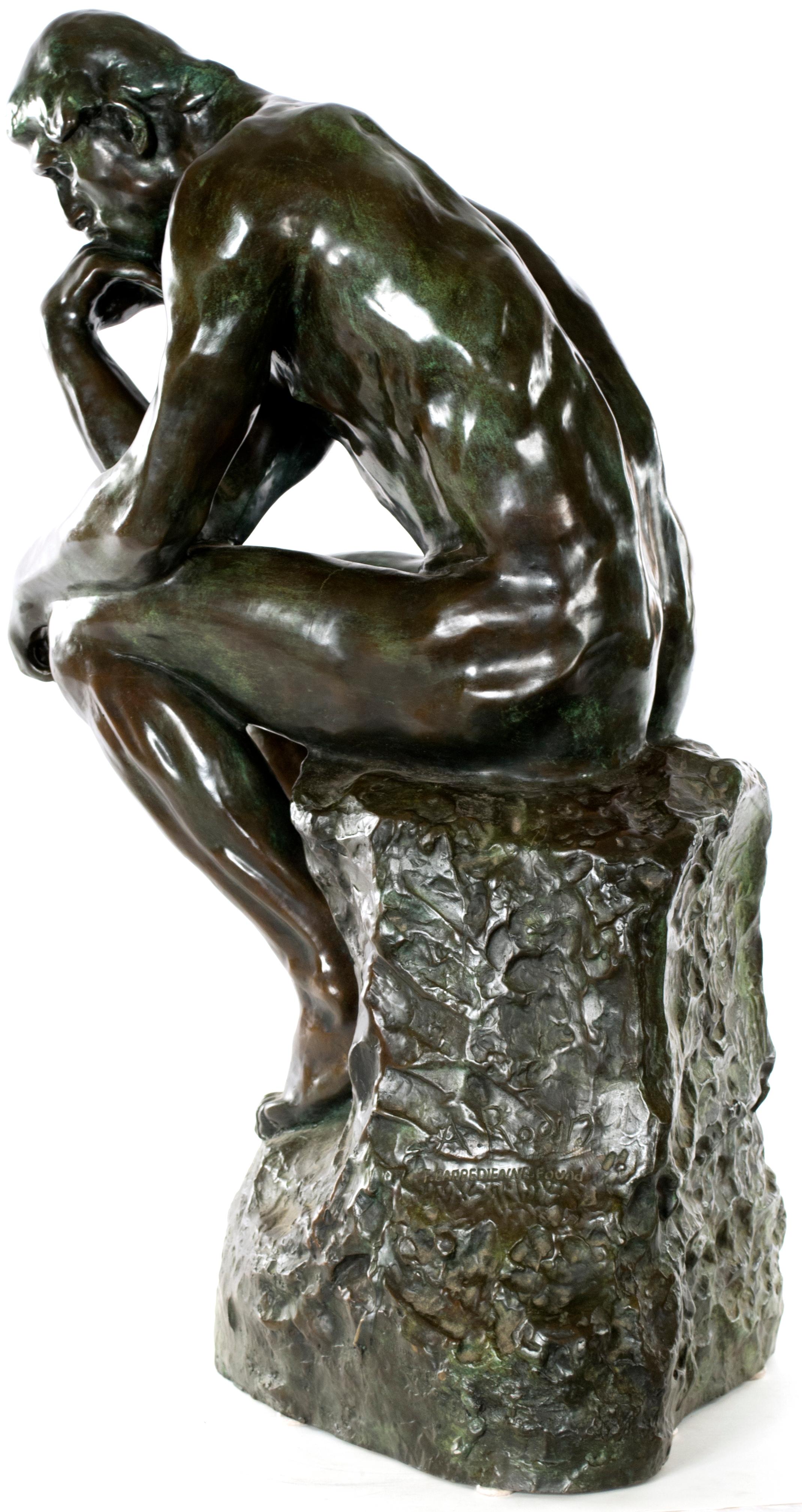 The thinker by Auguste Rodin (French, 1840 - 1917) is among the most recognized and admired works of art in the world. The work was conceived by the artist as part of his monumental work 