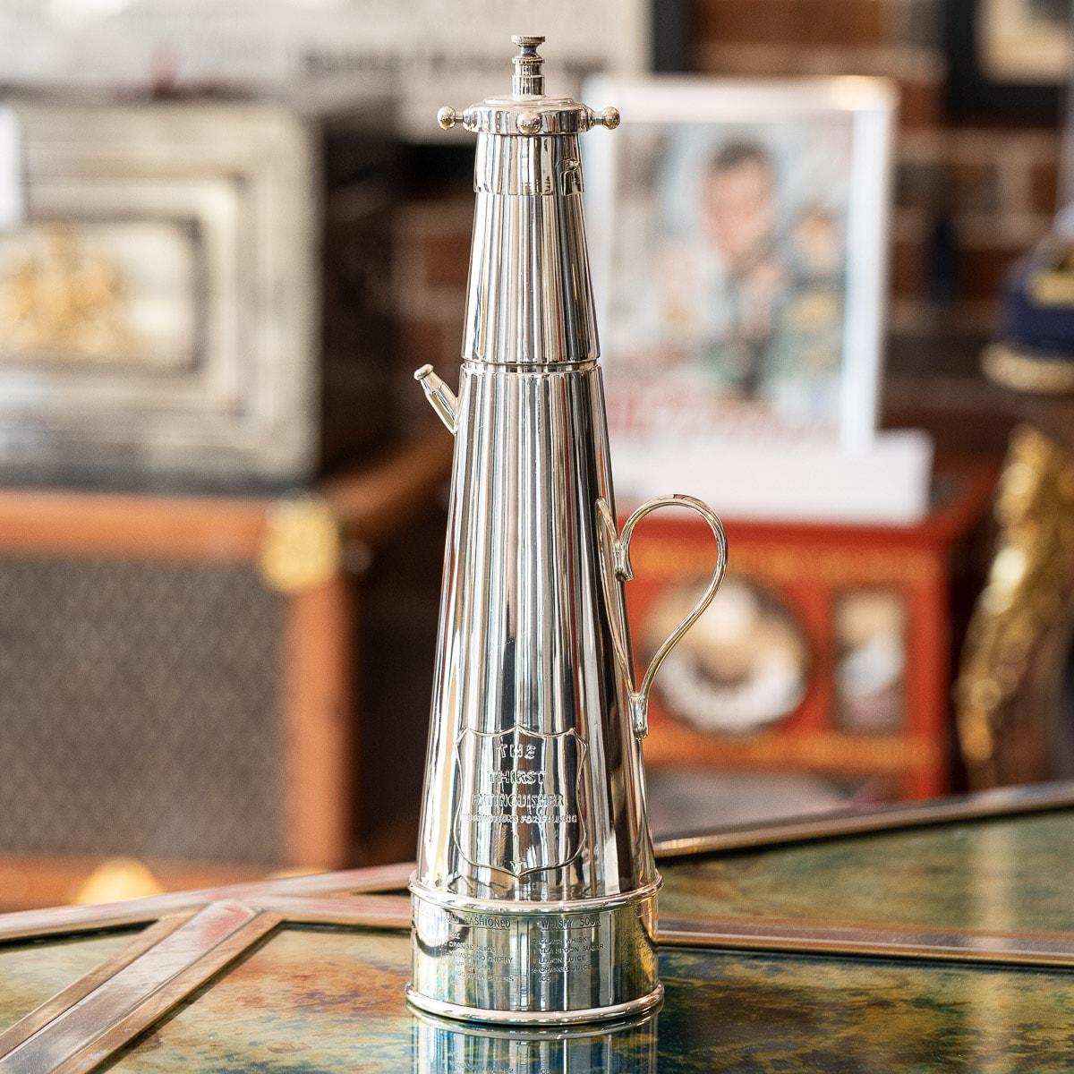 Conquer one's thirst with this Art Deco-period silverplate cocktail shaker by Asprey & Co. Dubbed the 