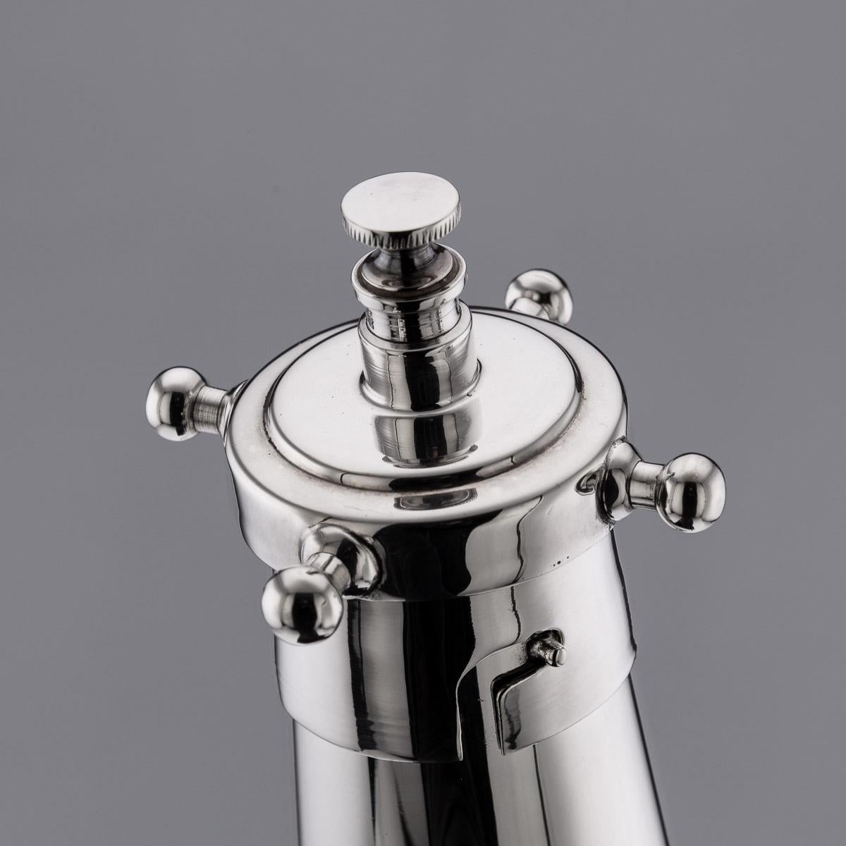 'The Thirst Extinguisher' Silver Plated Cocktail Shaker, Asprey & Co, c.1930 2