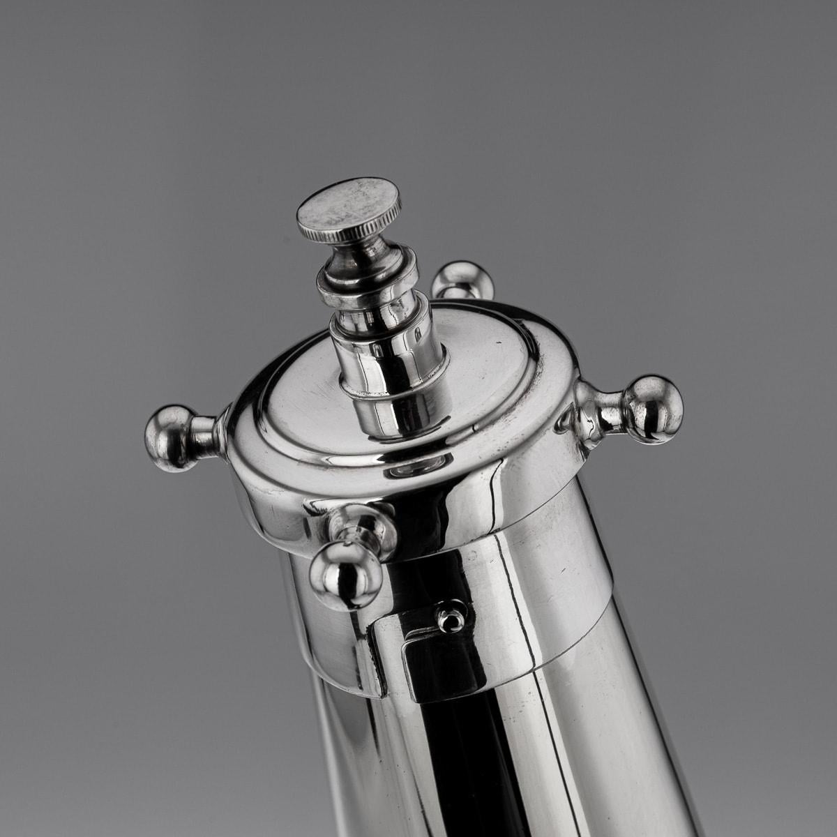 ' The Thirst Extinguisher ' Silver Plated Cocktail Shaker, Asprey & Co, c.1930 3