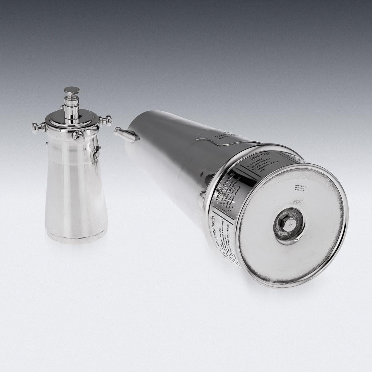 20th Century 'The Thirst Extinguisher' Silver Plated Cocktail Shaker, Mappin & Webb, c.1930