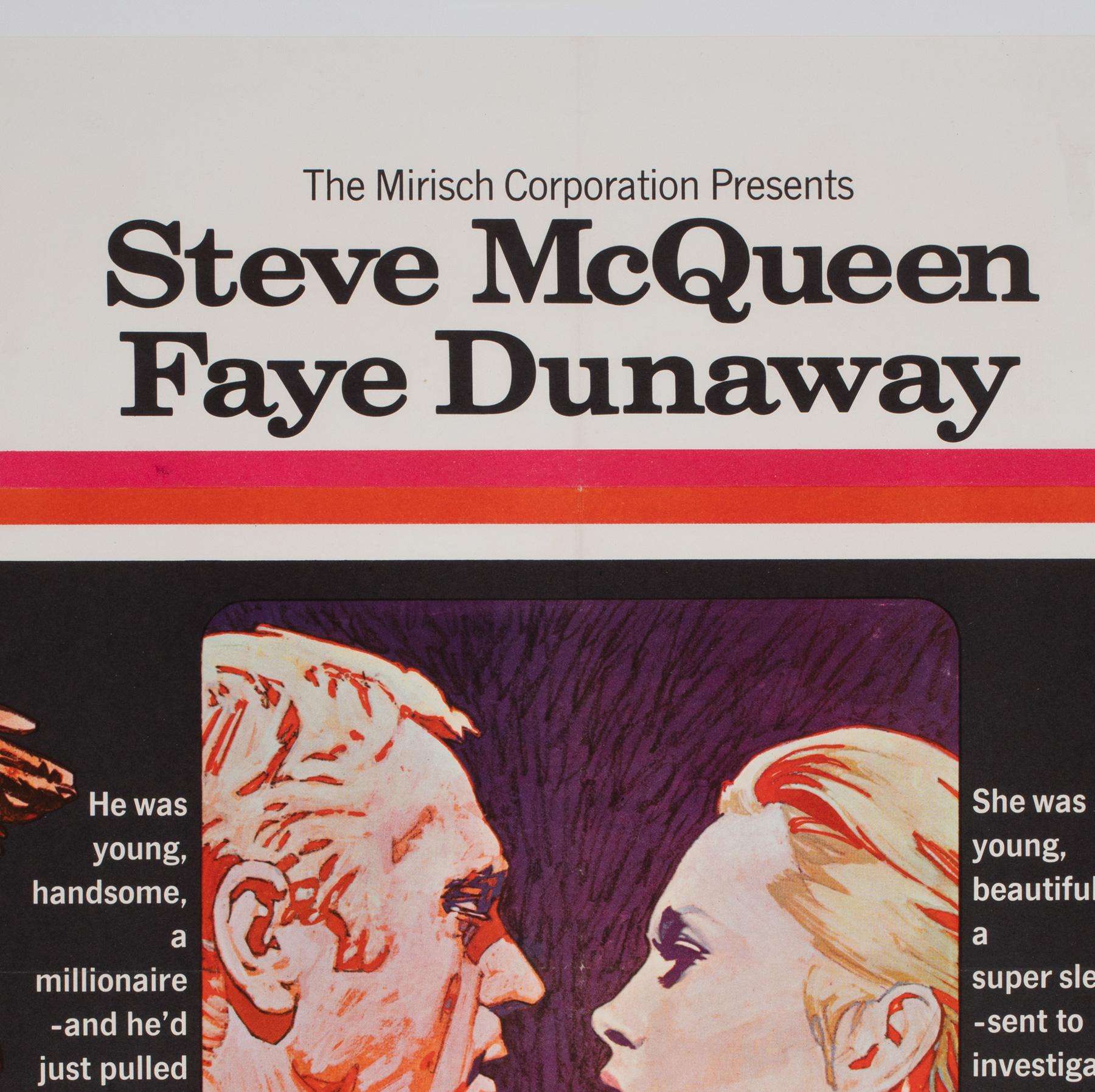 The Thomas Crown Affair 1968 UK Quad Film Movie Poster, Putzu im Zustand „Hervorragend“ im Angebot in Bath, Somerset