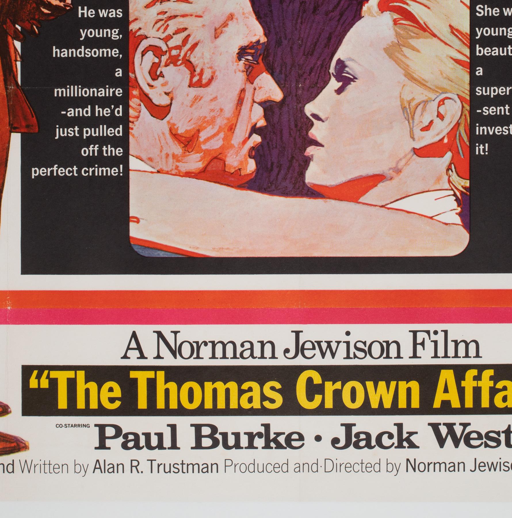 20th Century The Thomas Crown Affair 1968 UK Quad Film Movie Poster, Putzu For Sale