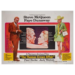 Vintage The Thomas Crown Affair 1968 UK Quad Film Movie Poster, Putzu